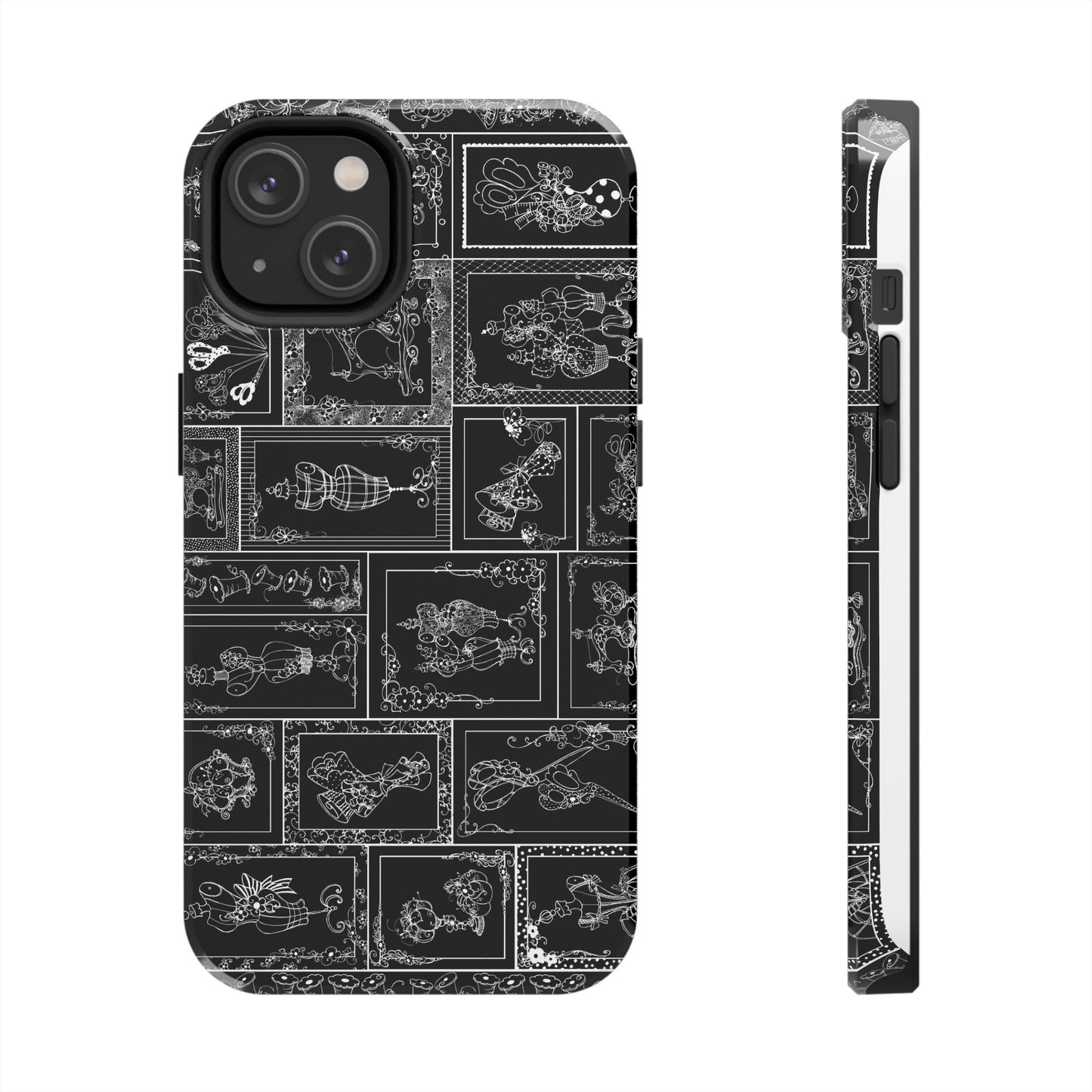 Sew Fancy Black Phone Case