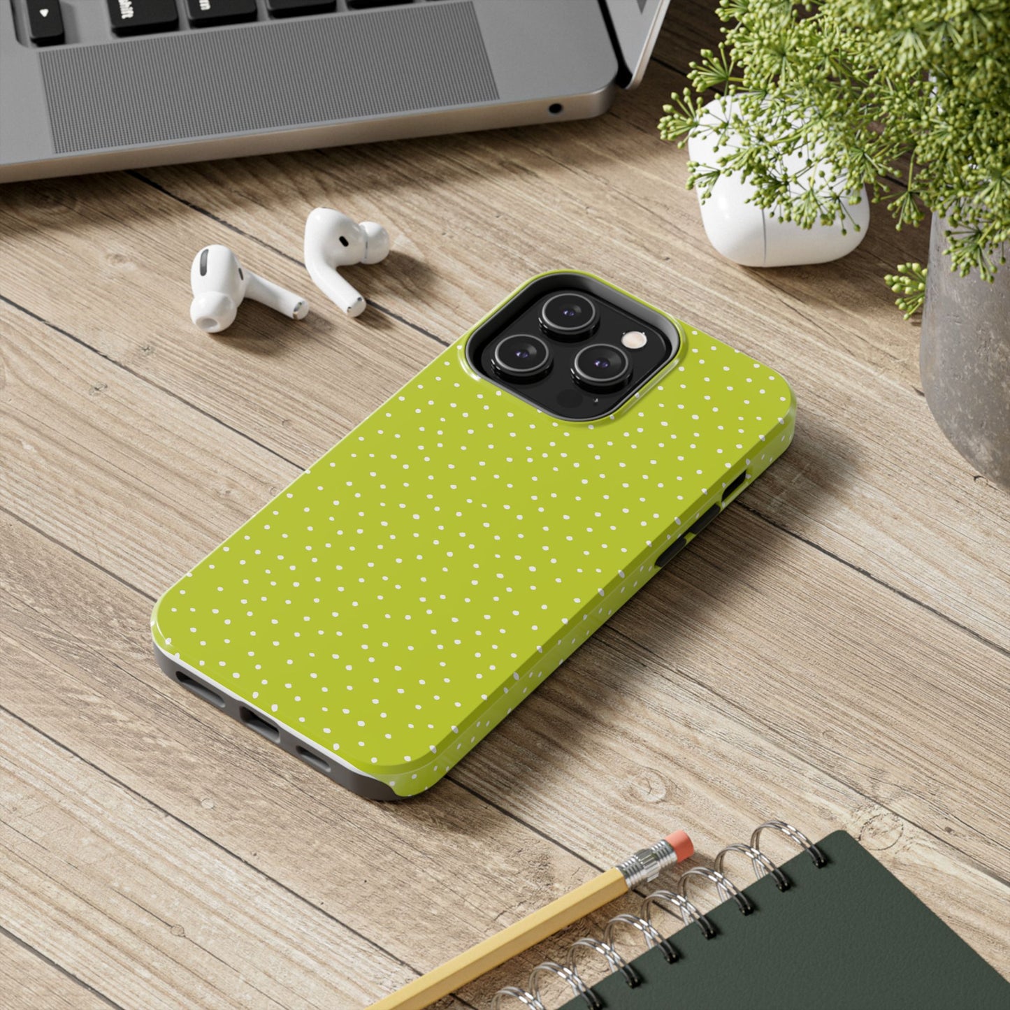 Dinky Dots Lime / White Phone Case