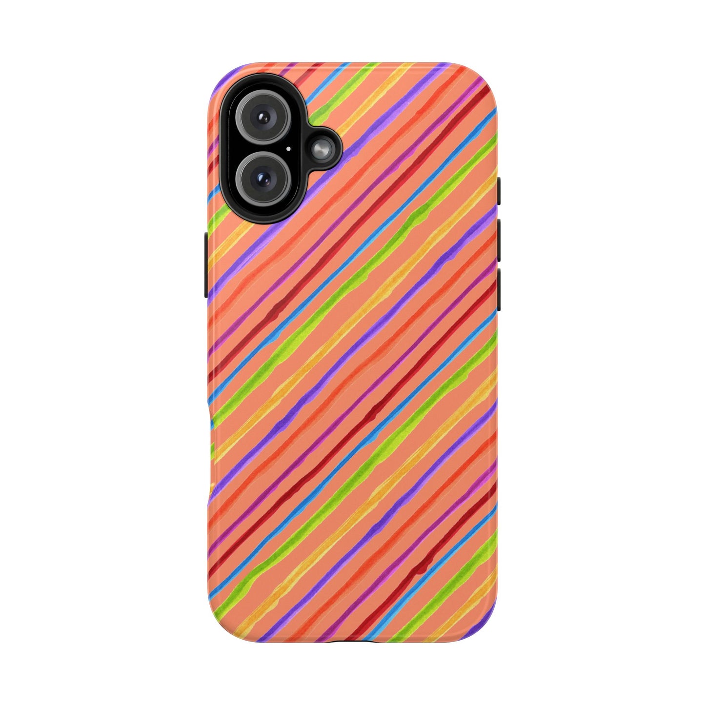 Calico Stripe Orange Phone Case