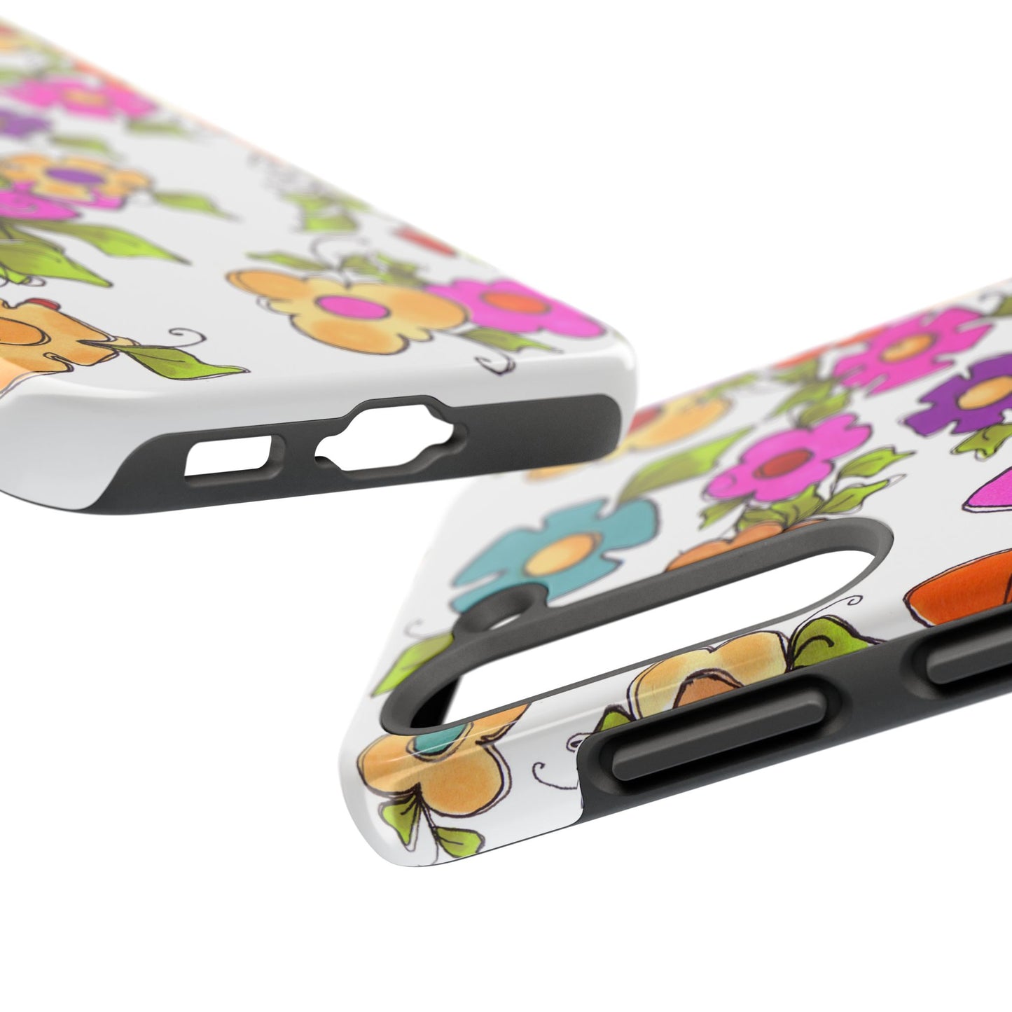 Happy Blooms White Phone Case