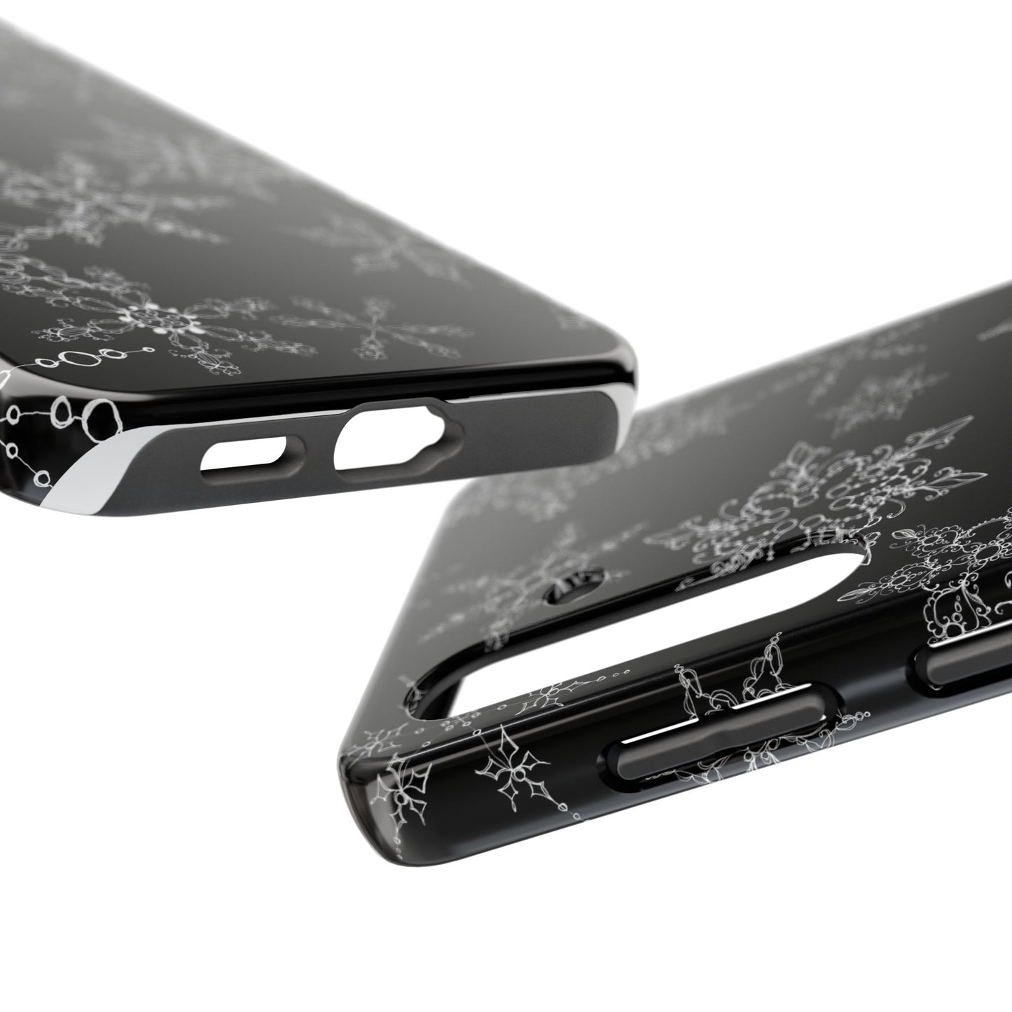 Random Flakes Black Phone Case