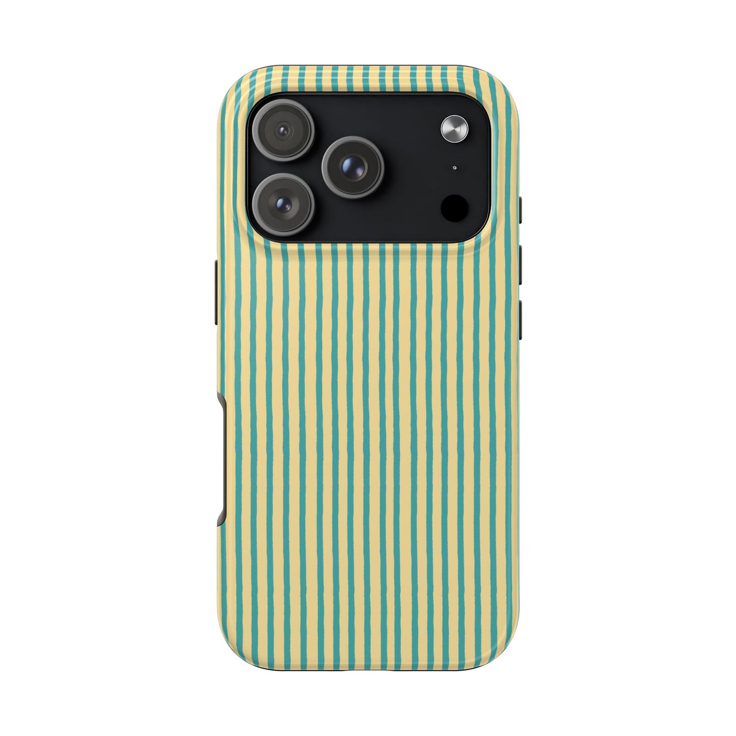 Stripe Yellow / Turquoise Phone Case
