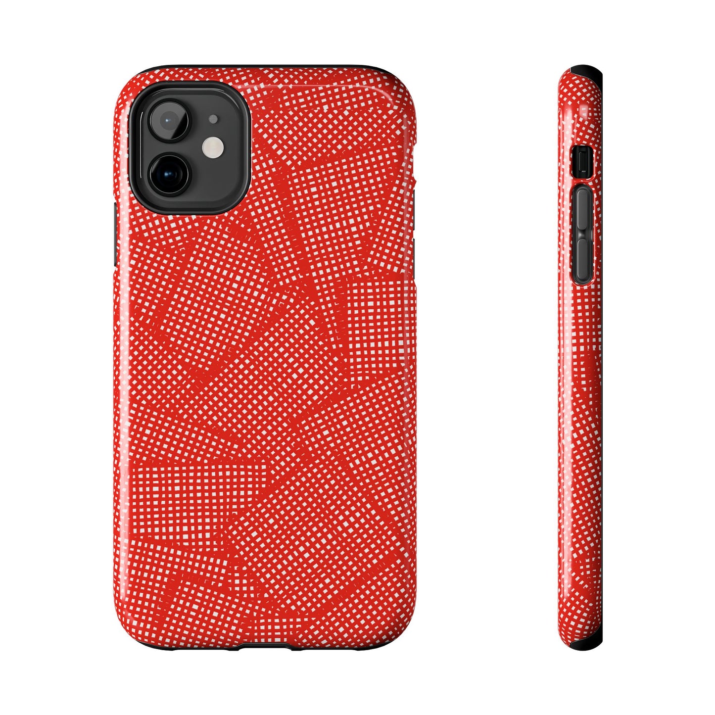 Check Patch Large Red Phone Case