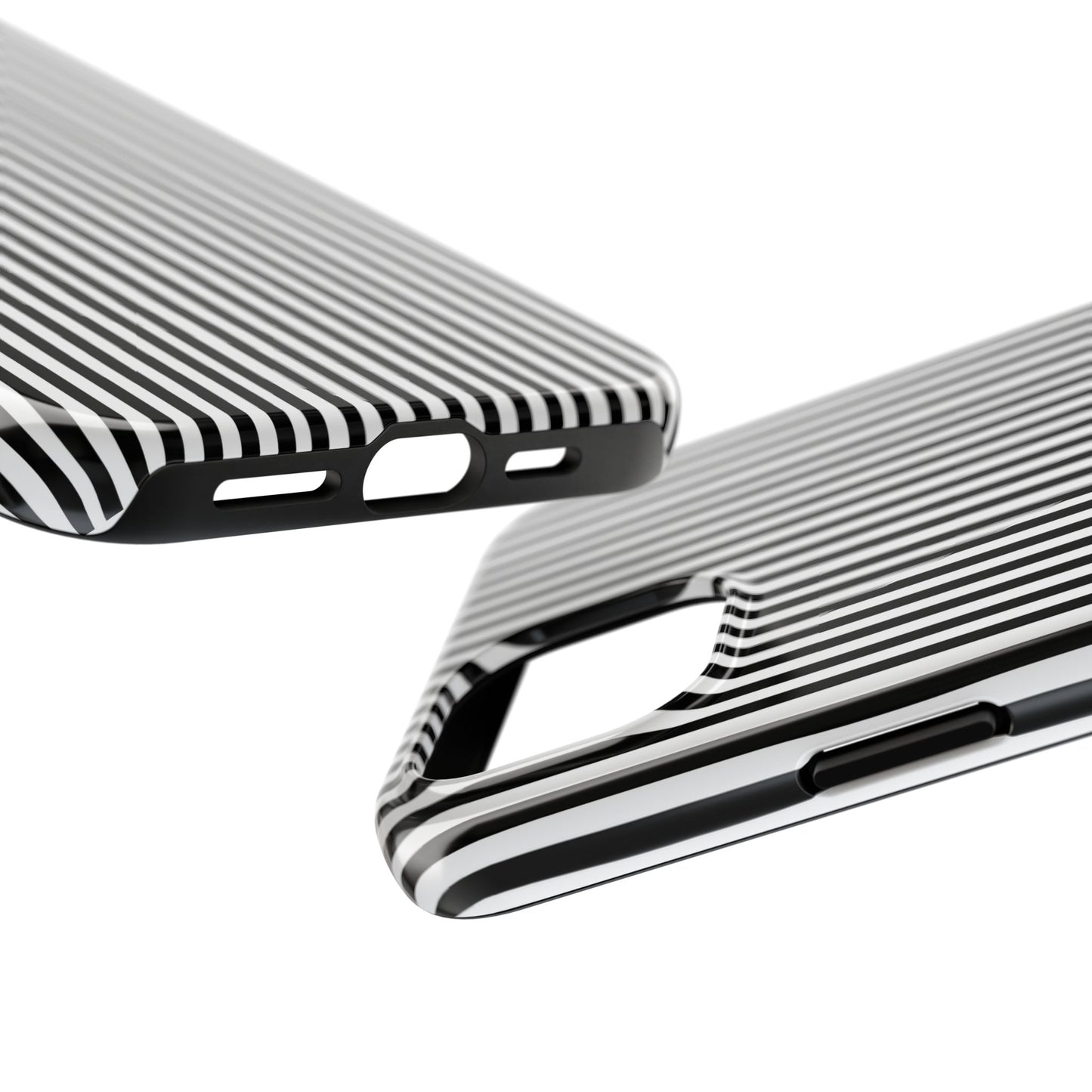 Stripe White / Black Phone Case