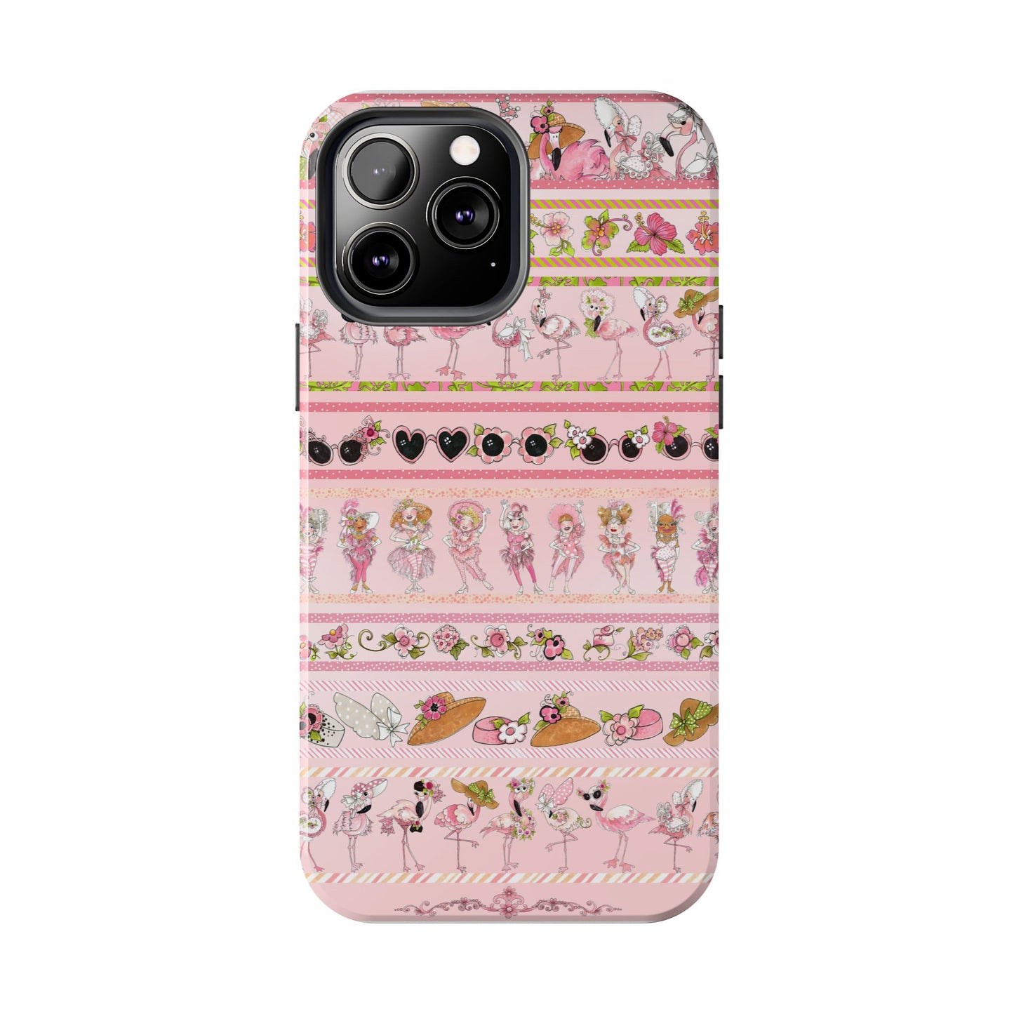 Flam Borders Pink Phone Case
