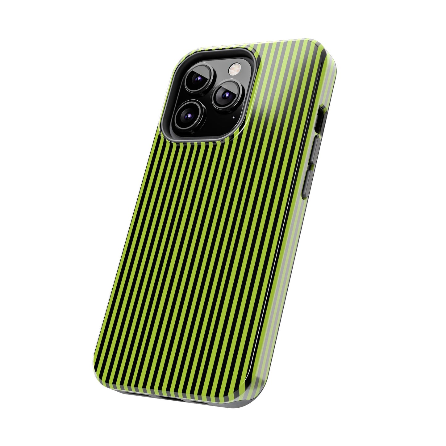 Stripe Green / Black Phone Case