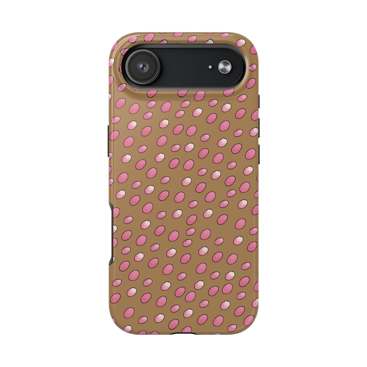 Egg Dots Chocolate / Pink Phone Case