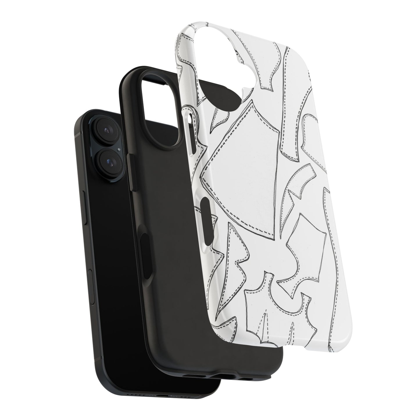 Pattern Pieces White Phone Case