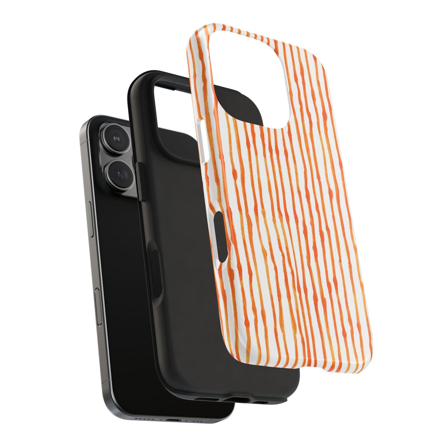 Faux Seersucker Orange / White Phone Case