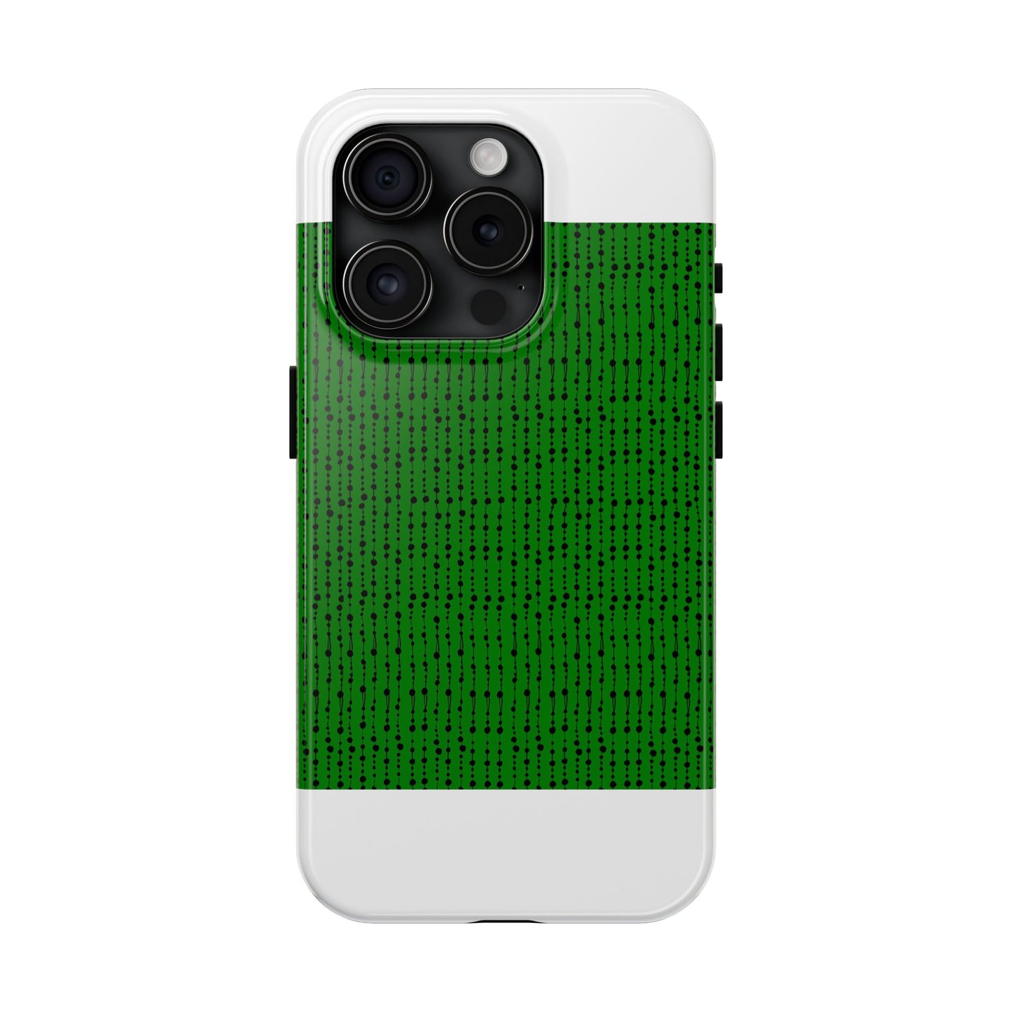Beaded Curtain Green / Black Phone Case