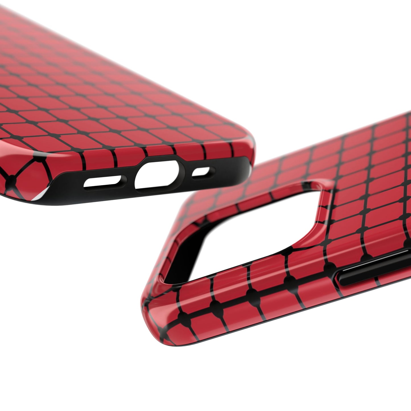 Dot Grid Red / Black Phone Case
