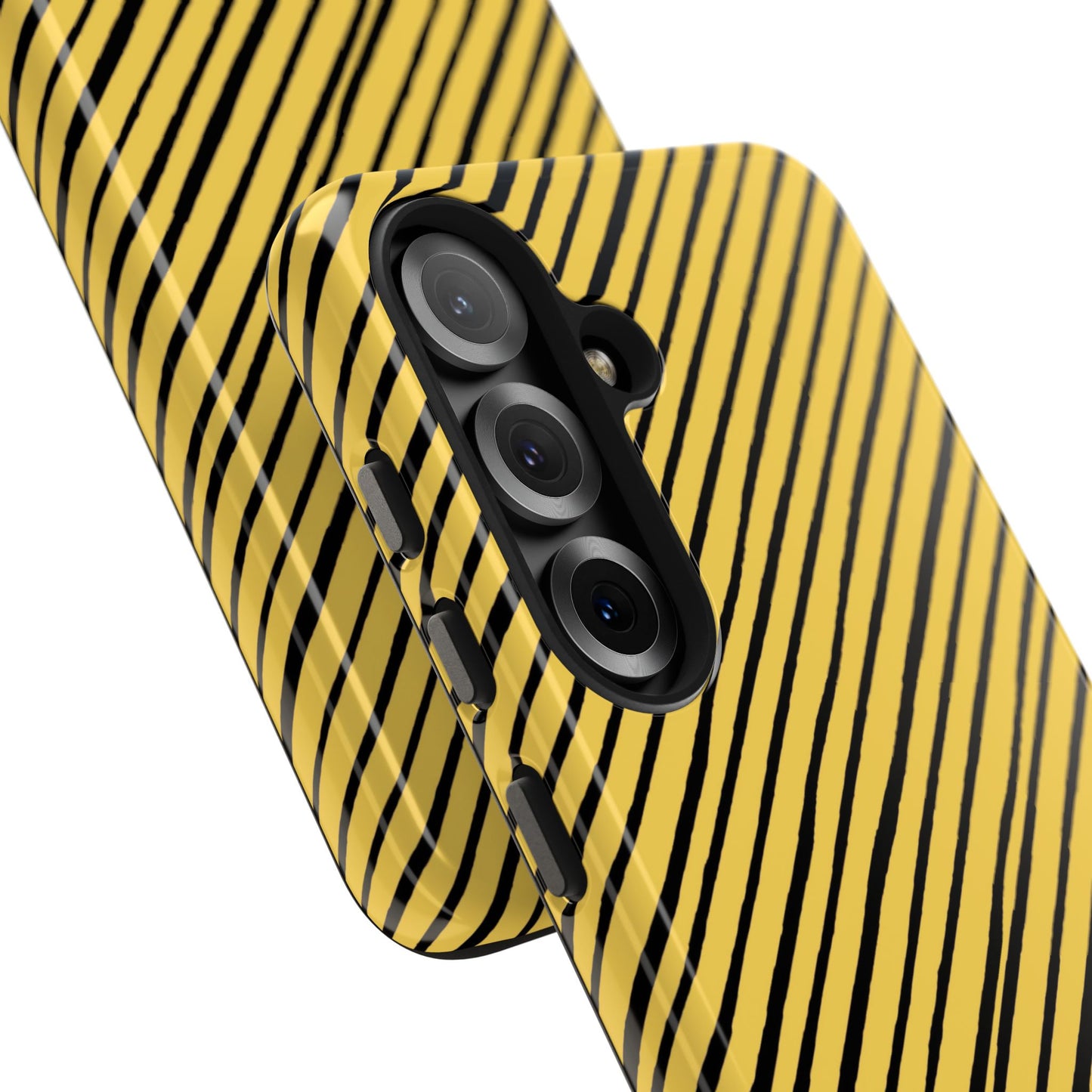 Quirky Bias Stripe Yellow / Black Phone Case