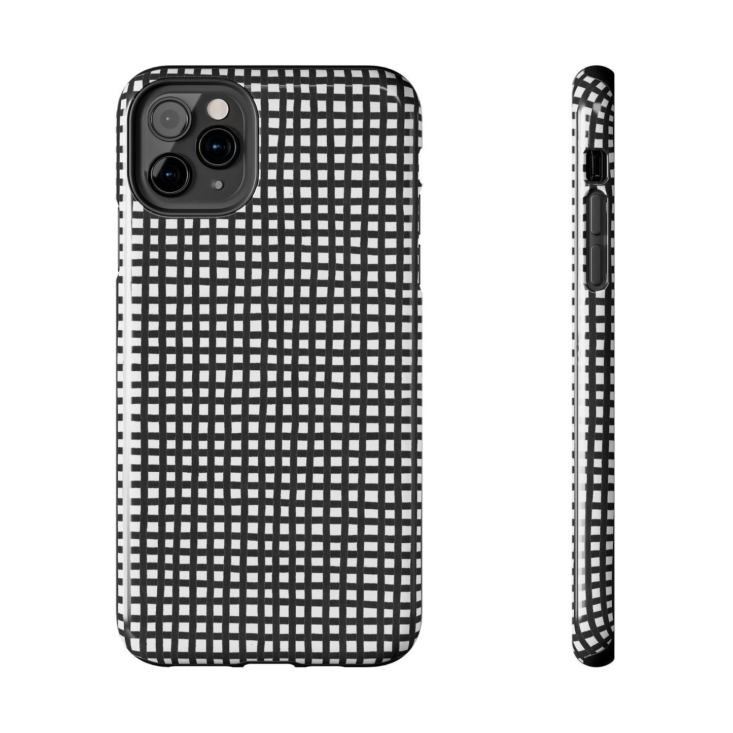 Chipper Check Black / White Phone Case