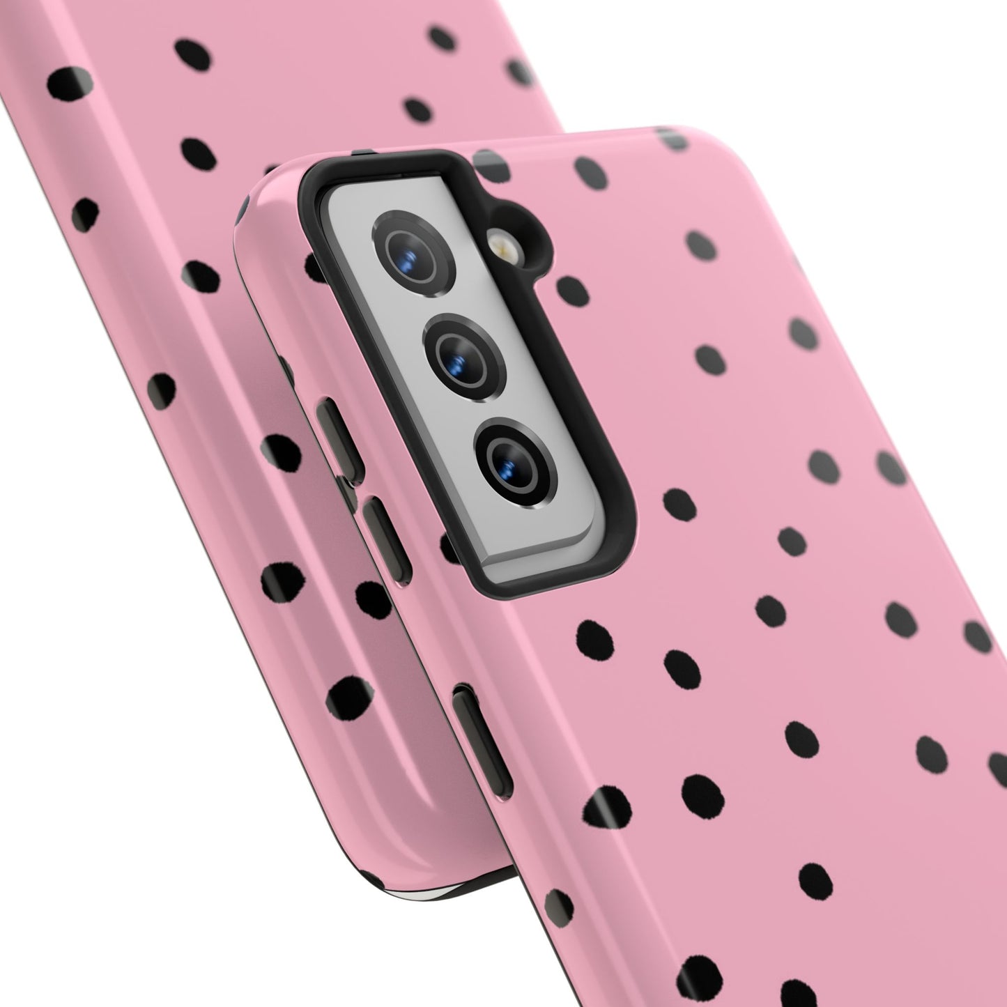 Dinky Dots Pink / Black Phone Case