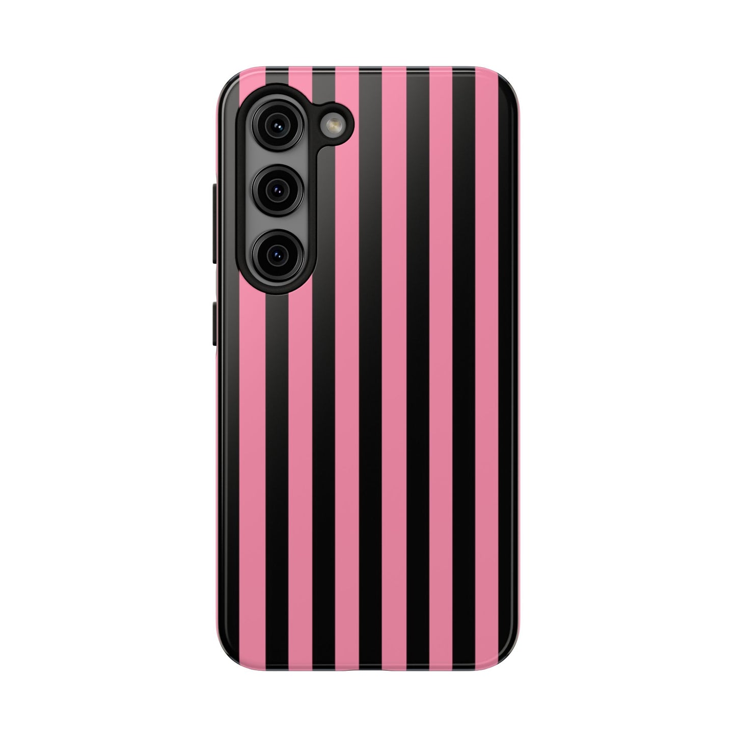 Vertical Stripe Pink / Black Phone Case
