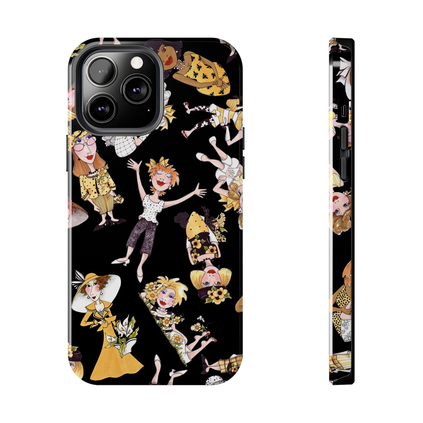 Bee Tossed Black Phone Case