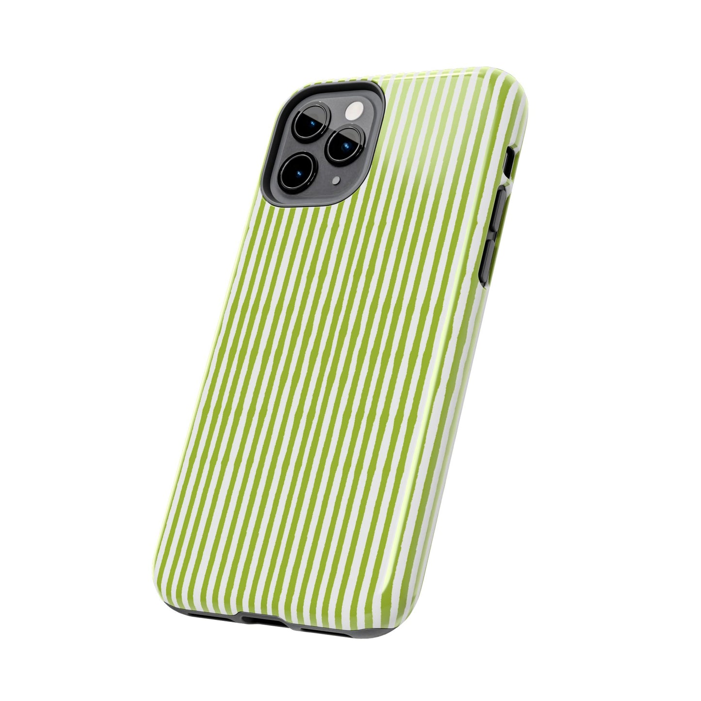 Lazy Stripe Green / White Phone Case