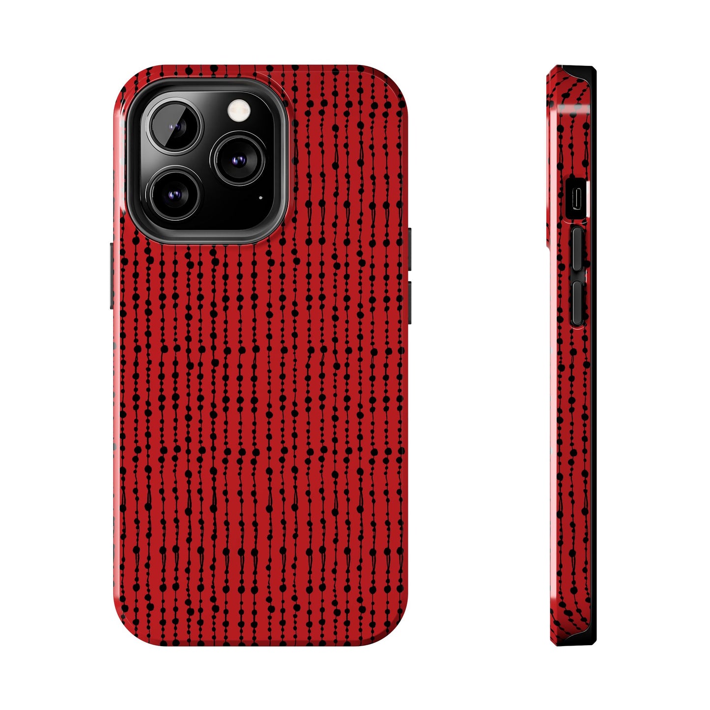 Beaded Curtain Red / Black Phone Case