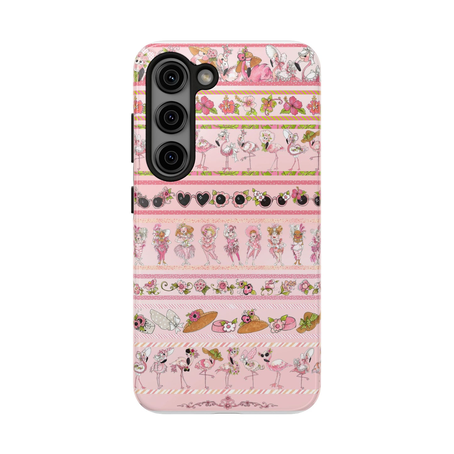 Flam Borders Pink Phone Case