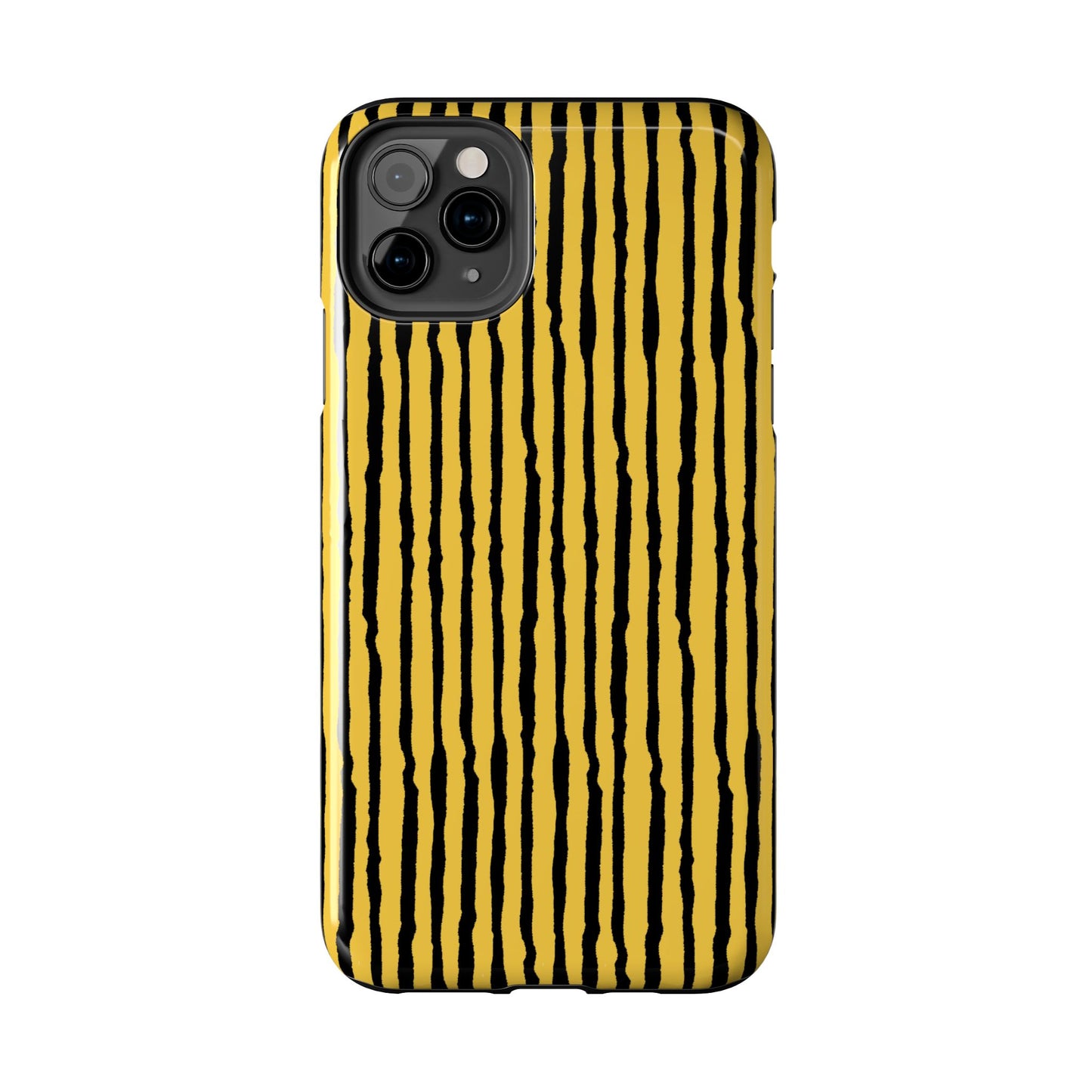 Sorta Stripe Yellow / Black Phone Case