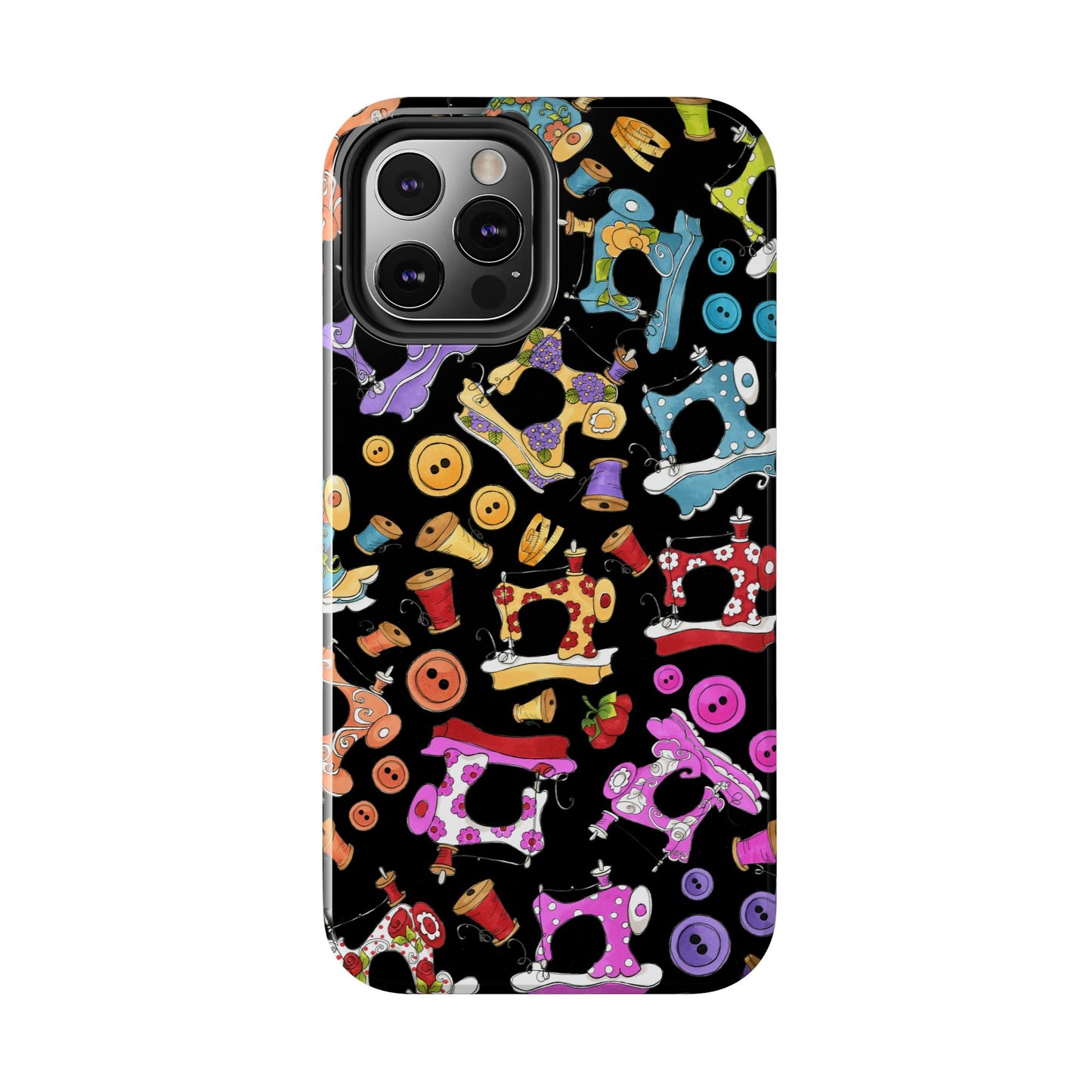 Sew Assorted Black Phone Case