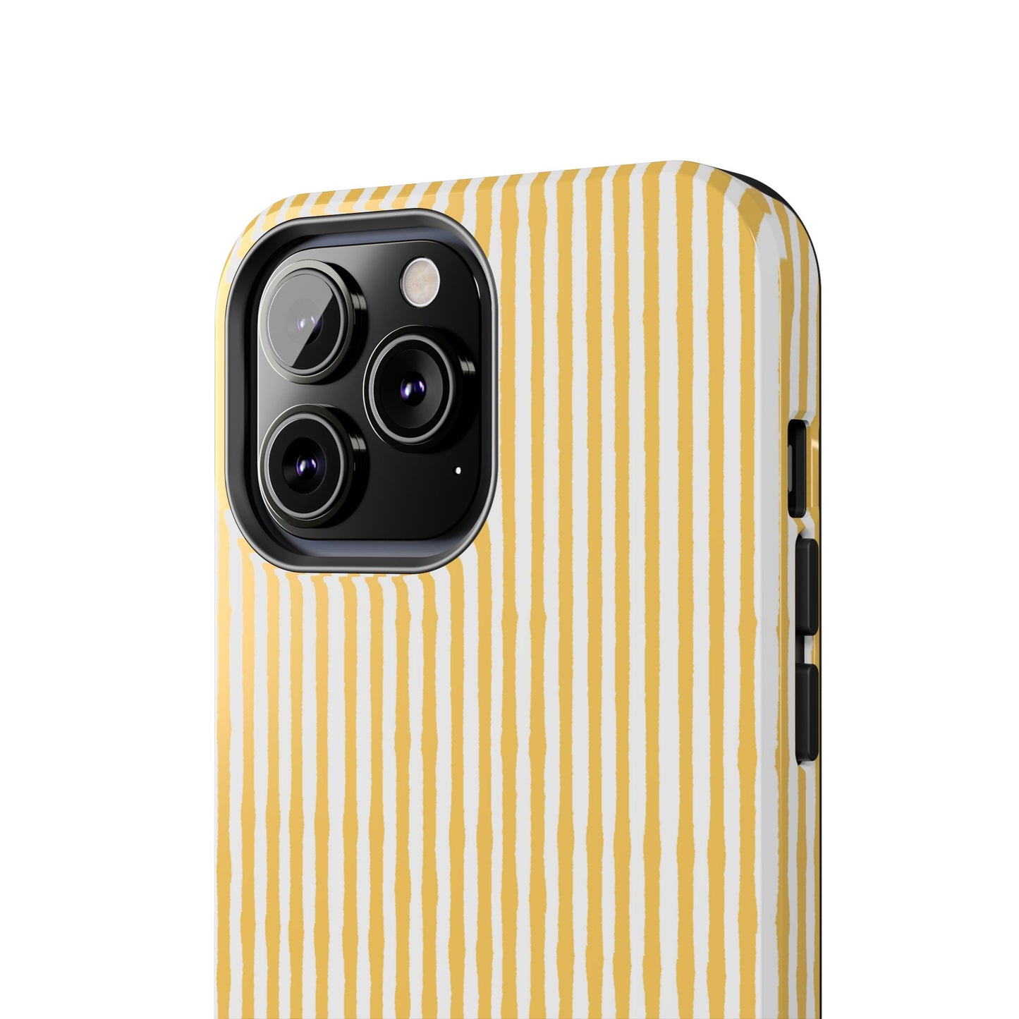 Lazy Stripe Yellow / White Phone Case