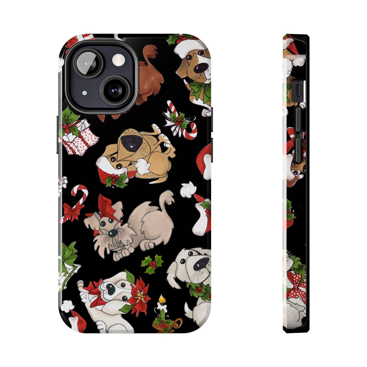 Doggie Toss Black Phone Case