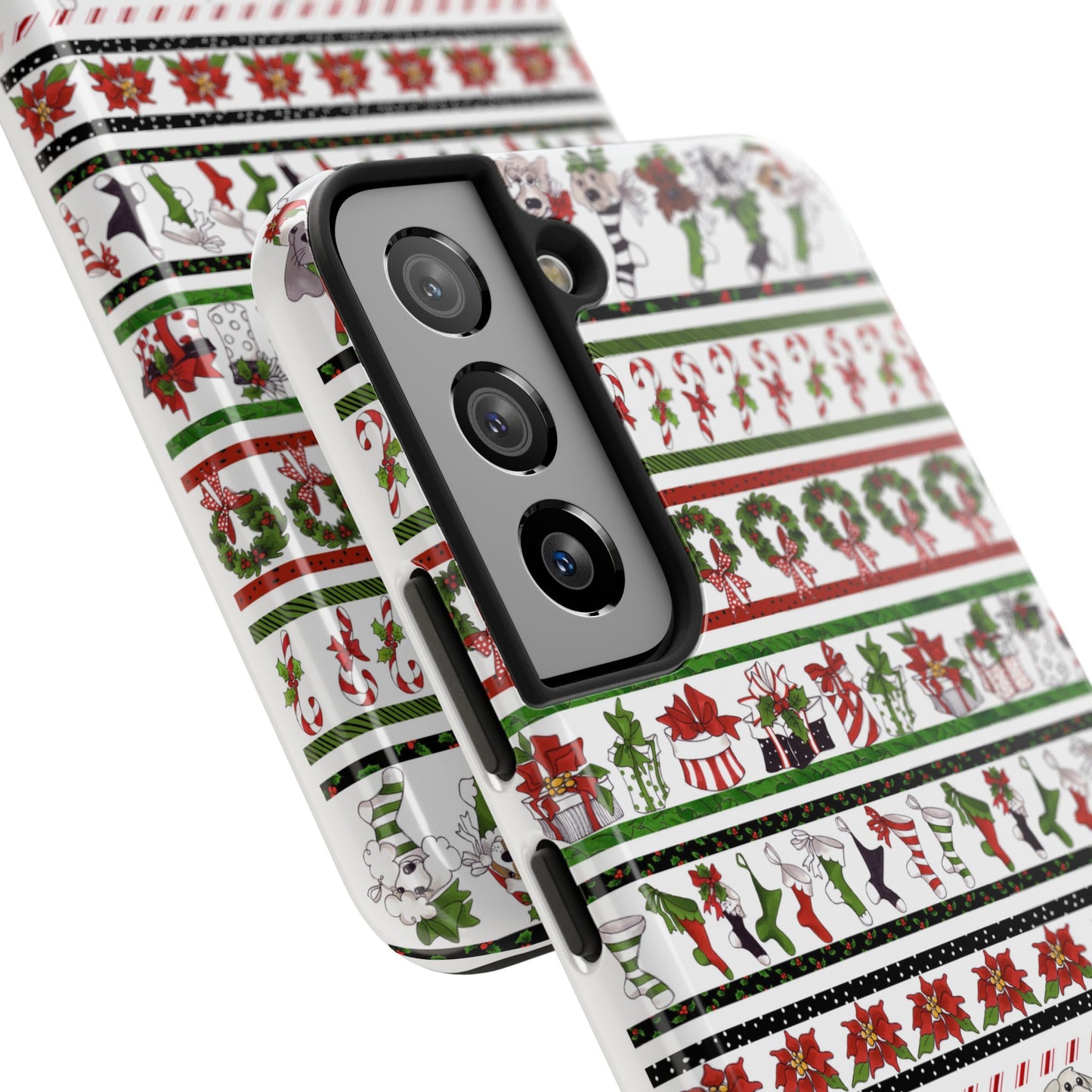 Holiday Borders White Phone Case