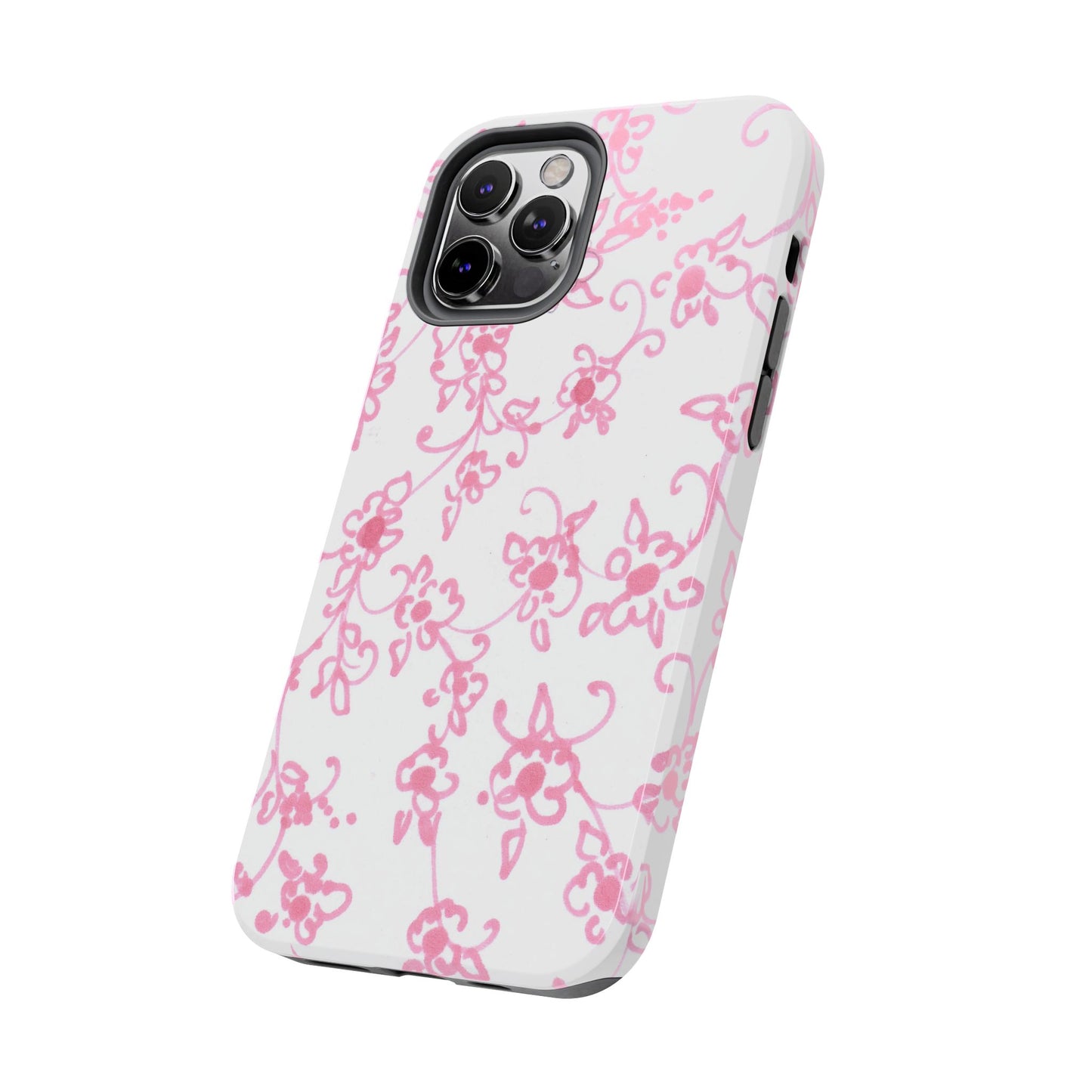 Juliette Ladies White / Pink Flowers Phone Case