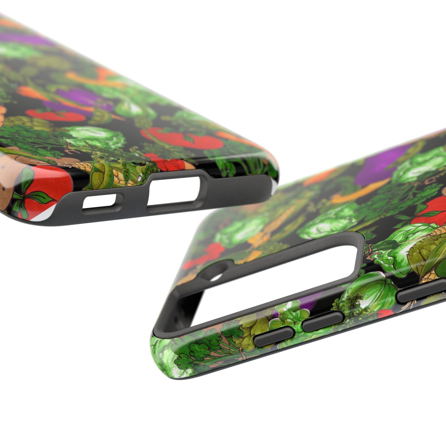 Veggie Jungle Black Phone Case