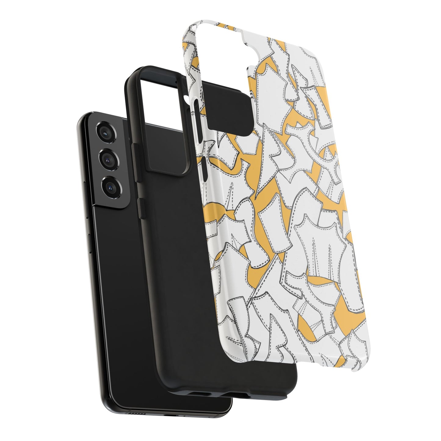 Pattern Pieces Yellow Phone Case