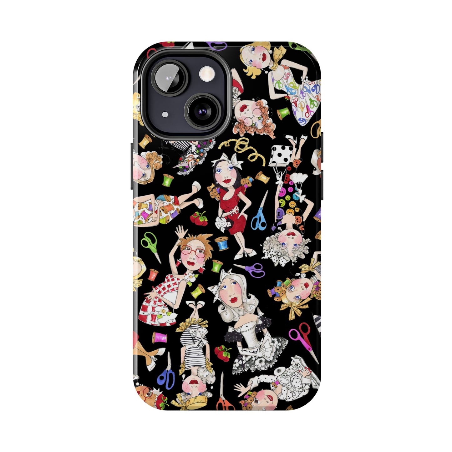 Sew Tossed Black Phone Case