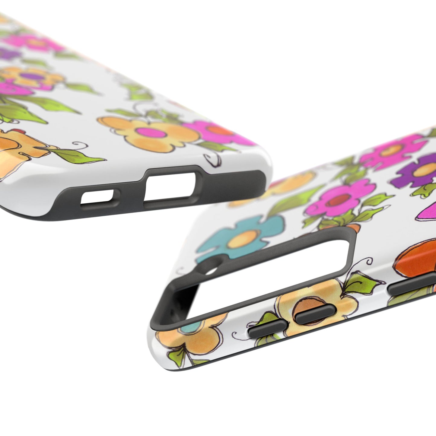 Happy Blooms White Phone Case
