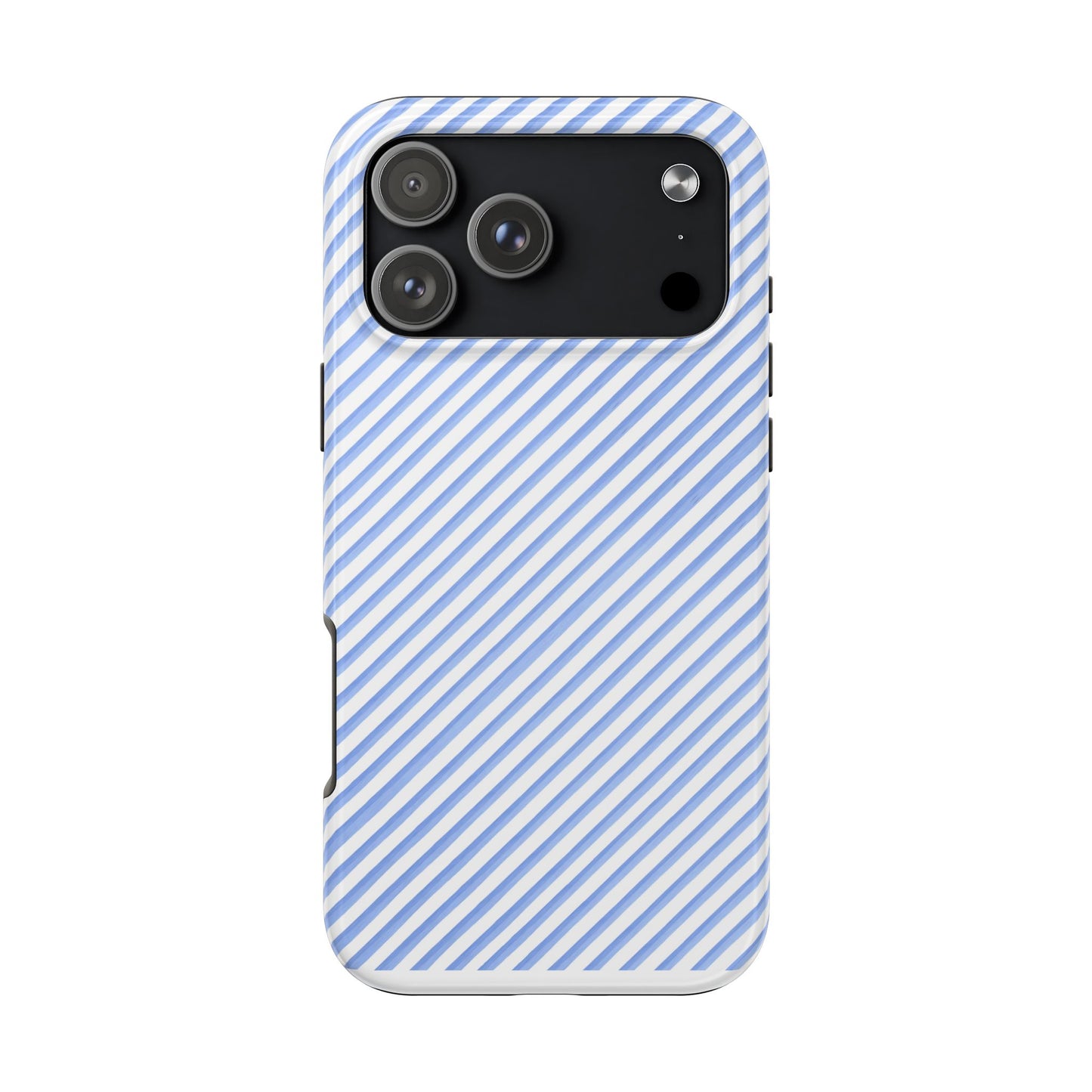 Bias Stripe Blue / White Phone Case