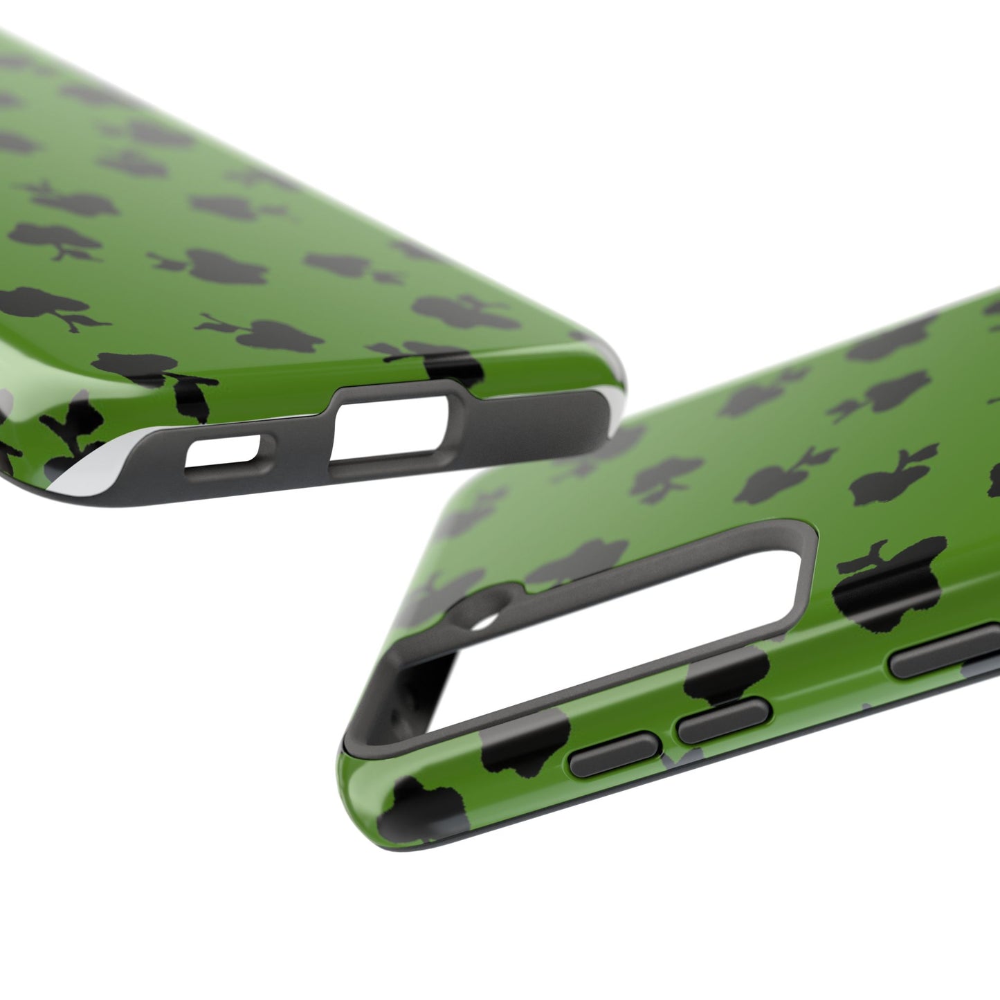 Happy Apples Green / Black Phone Case
