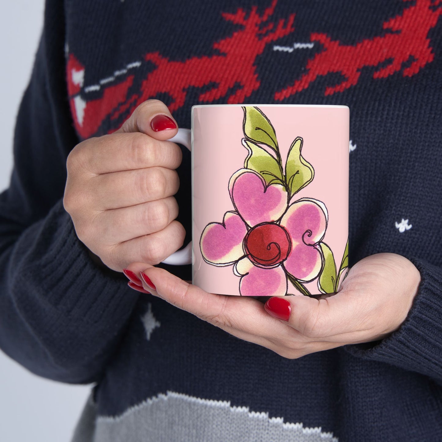 Jumbo Floral Pink Cup