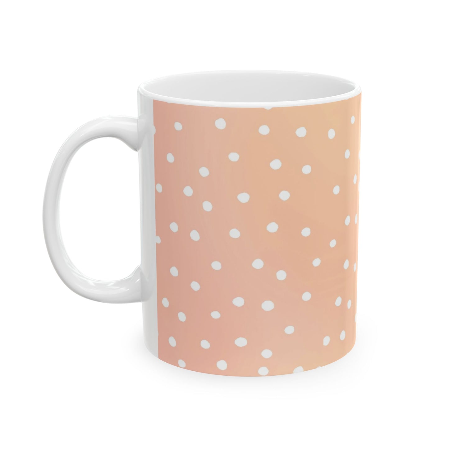 Dinky Dots Peach / White Cup