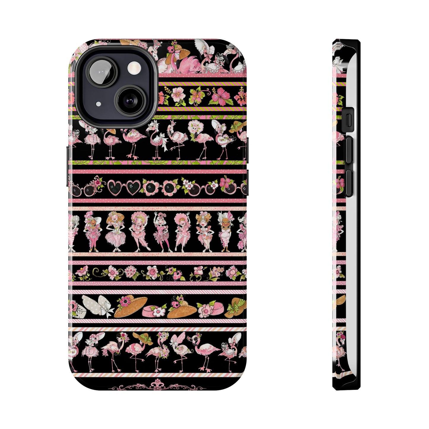 Flam Borders Black Phone Case