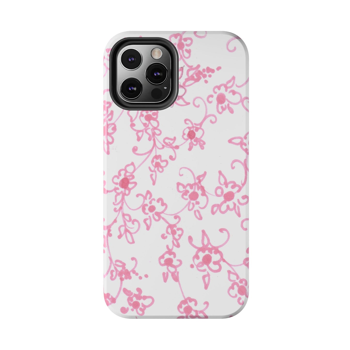 Juliette Ladies White / Pink Flowers Phone Case