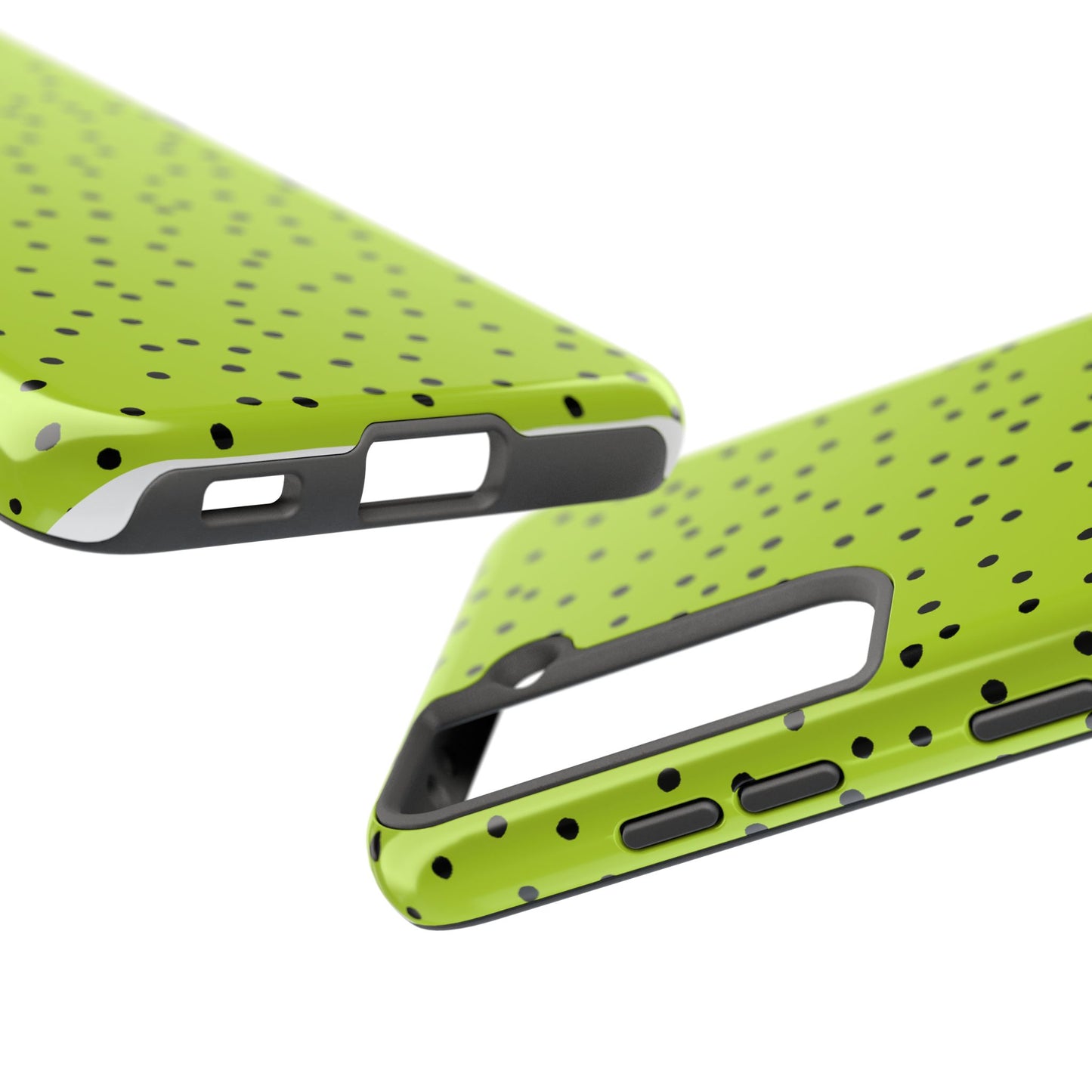 Dinky Dots Lime / Black Phone Case