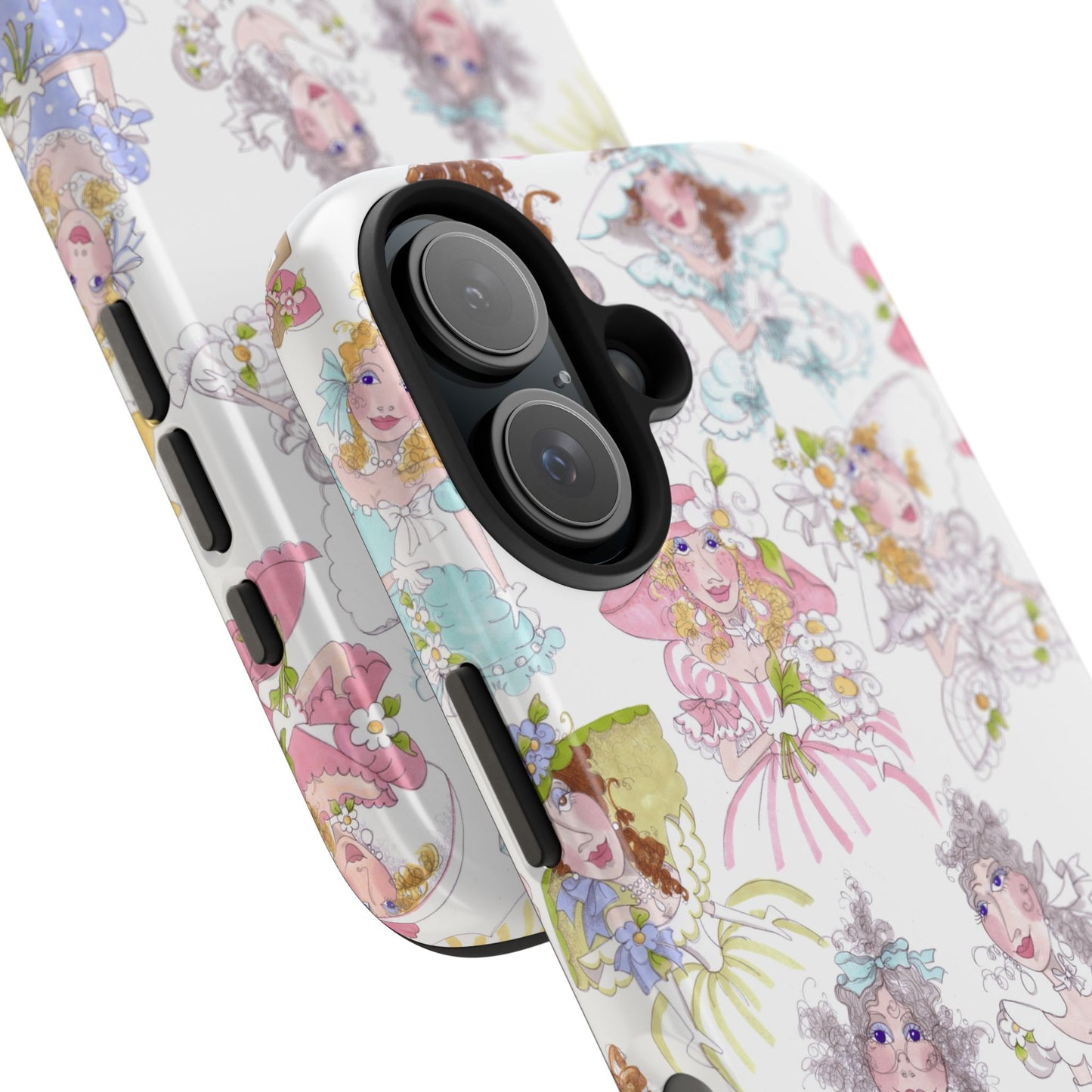 Tossed Belles White Phone Case