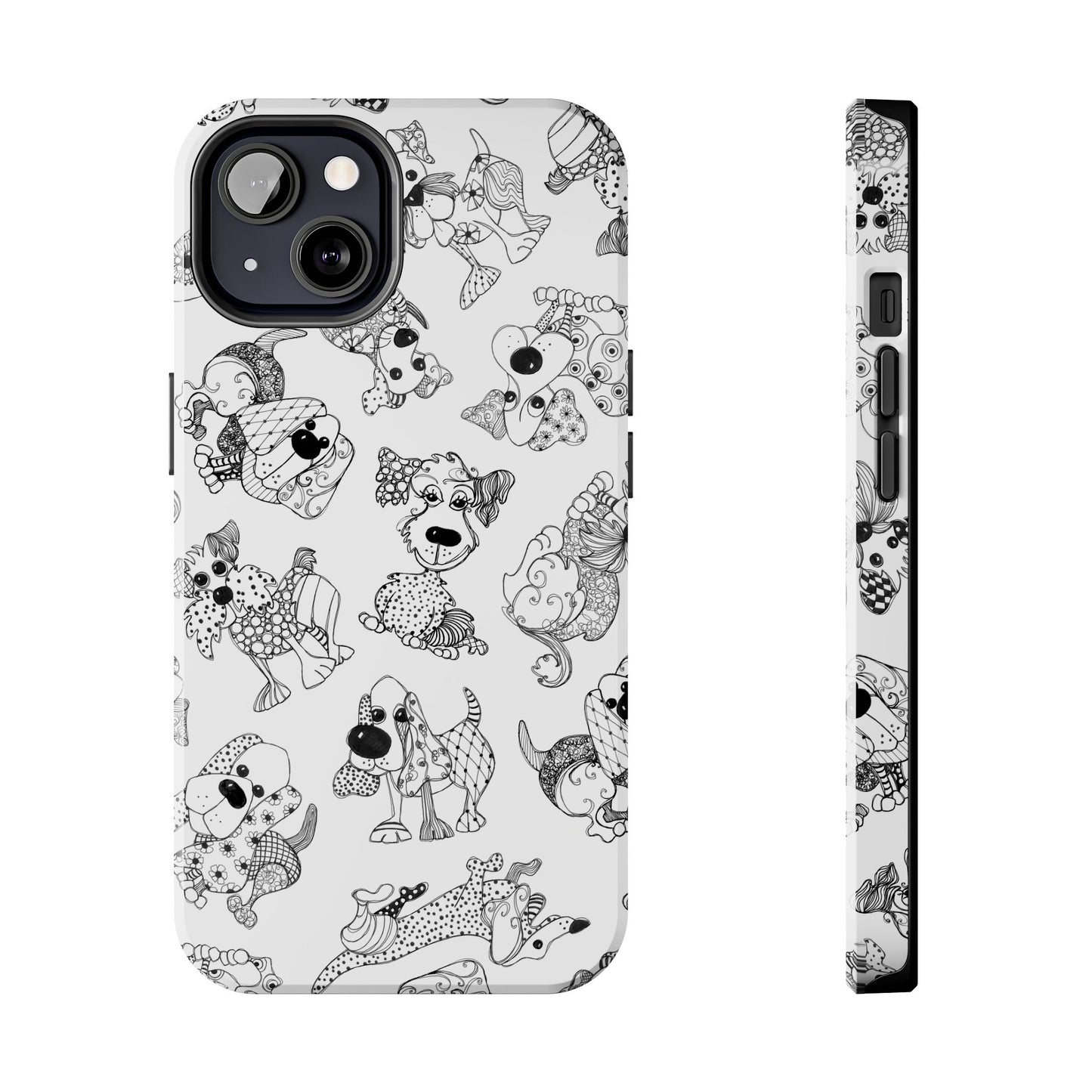 Doodle Dogs White Phone Case