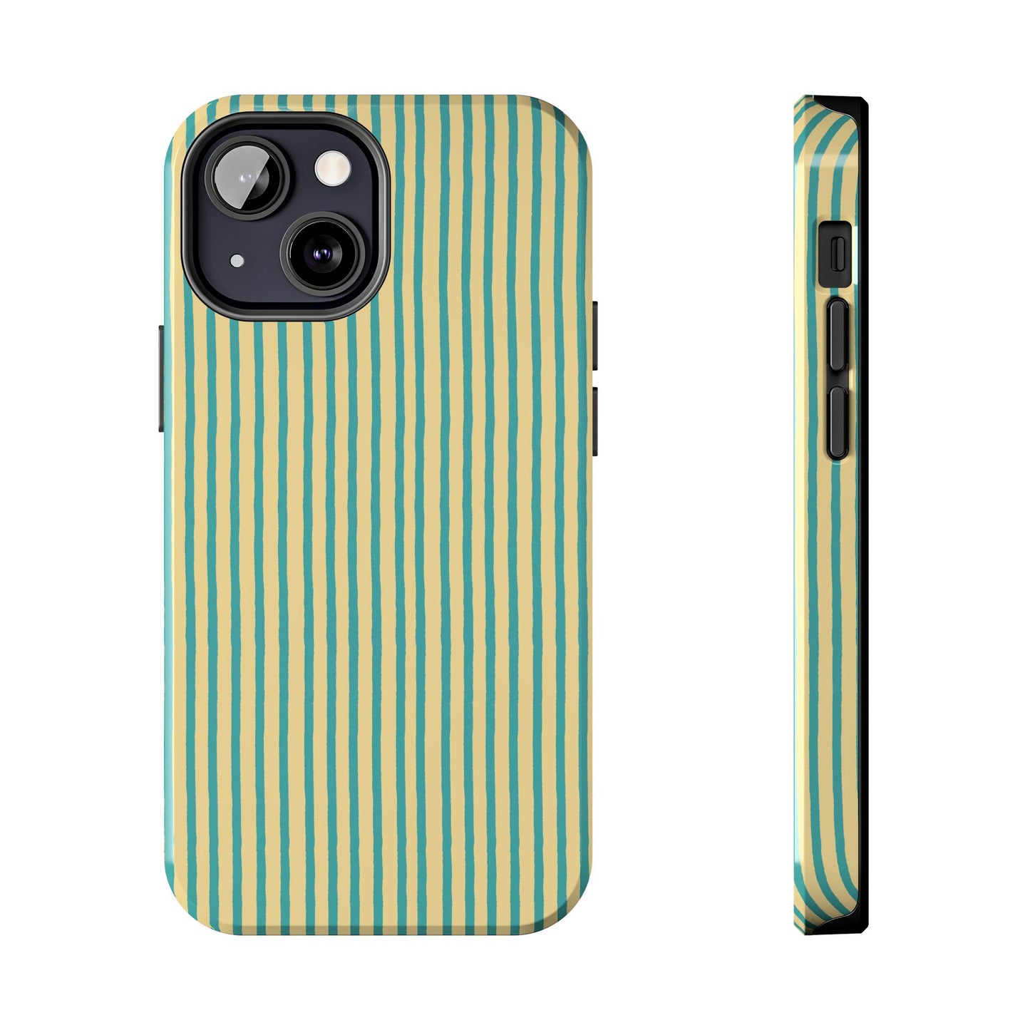 Stripe Yellow / Turquoise Phone Case