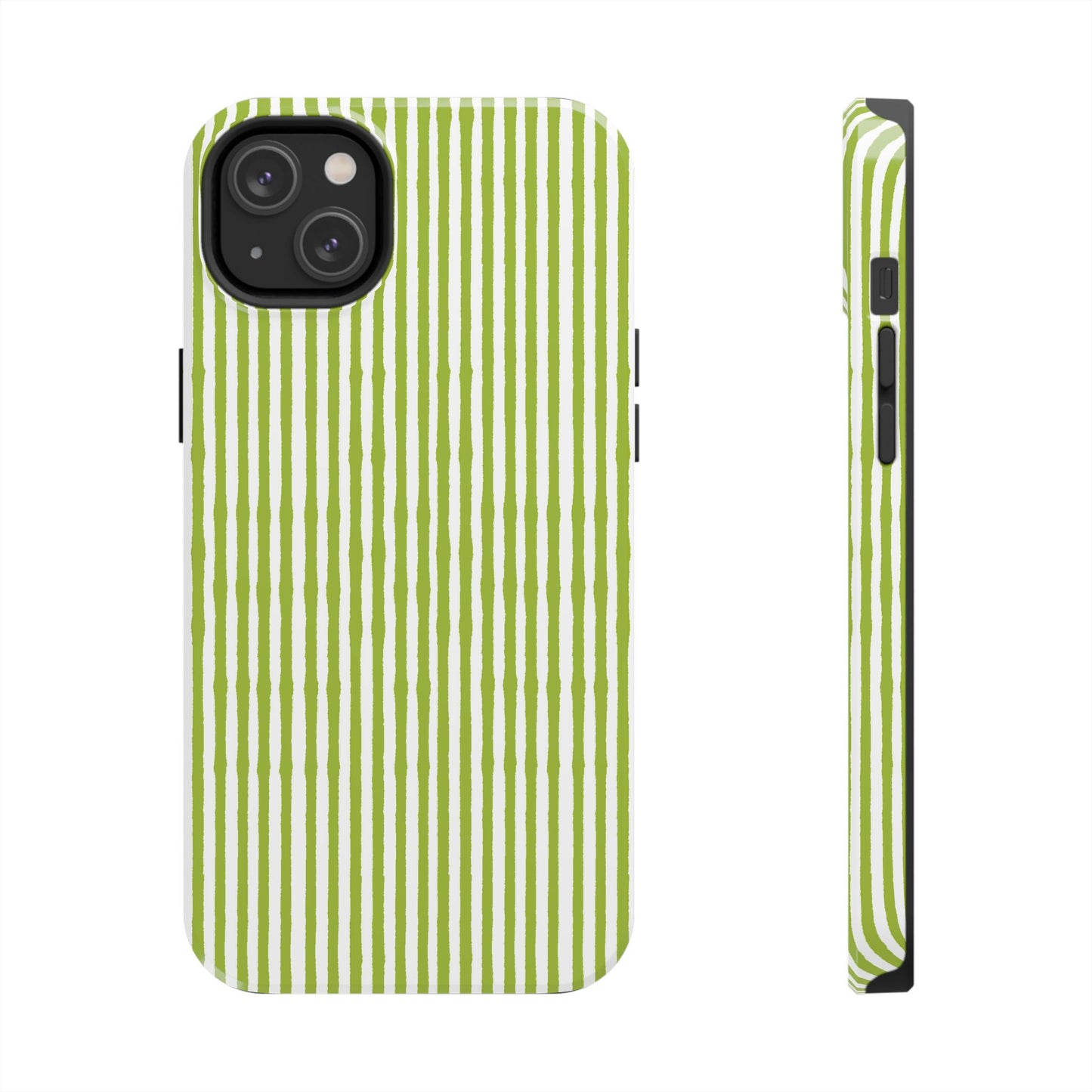 Lazy Stripe Green / White Phone Case