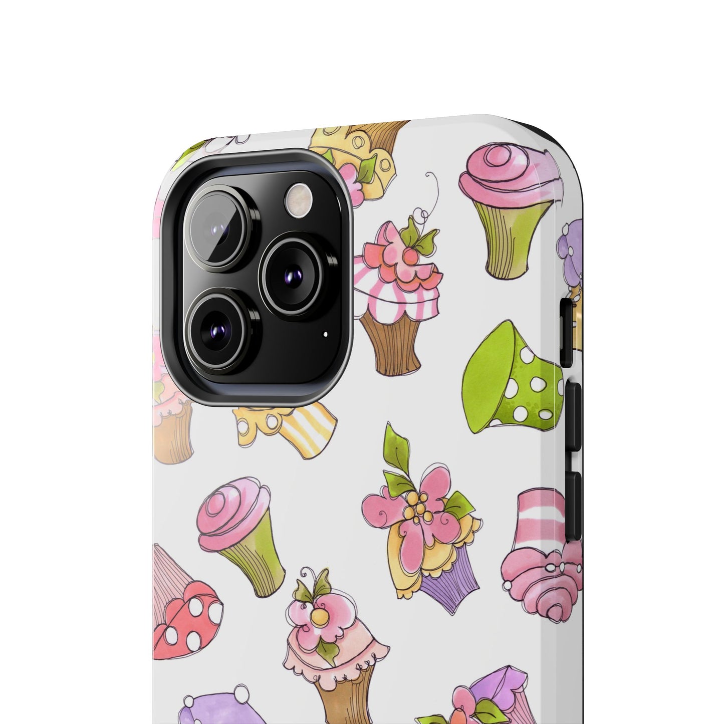 Cupcake Toss White Phone Case