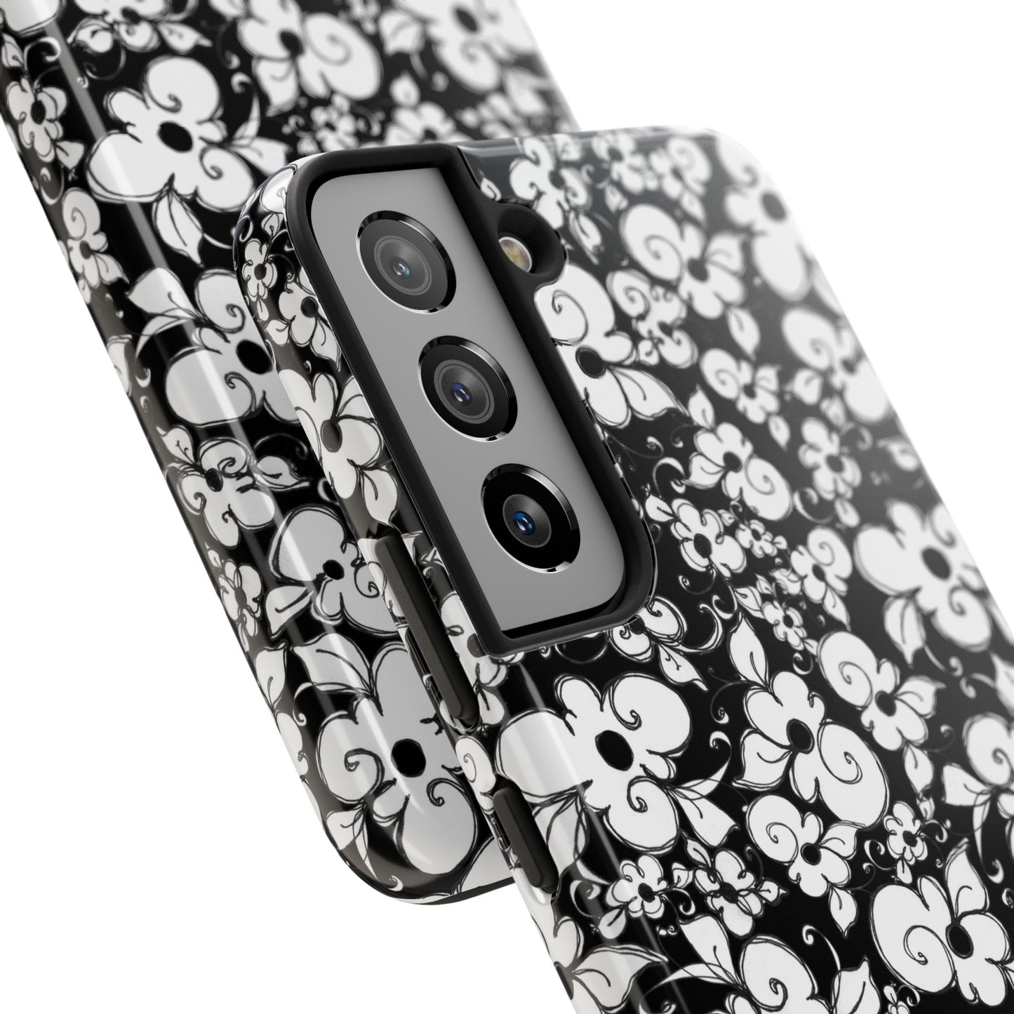 Dog Daisies Black Phone Case