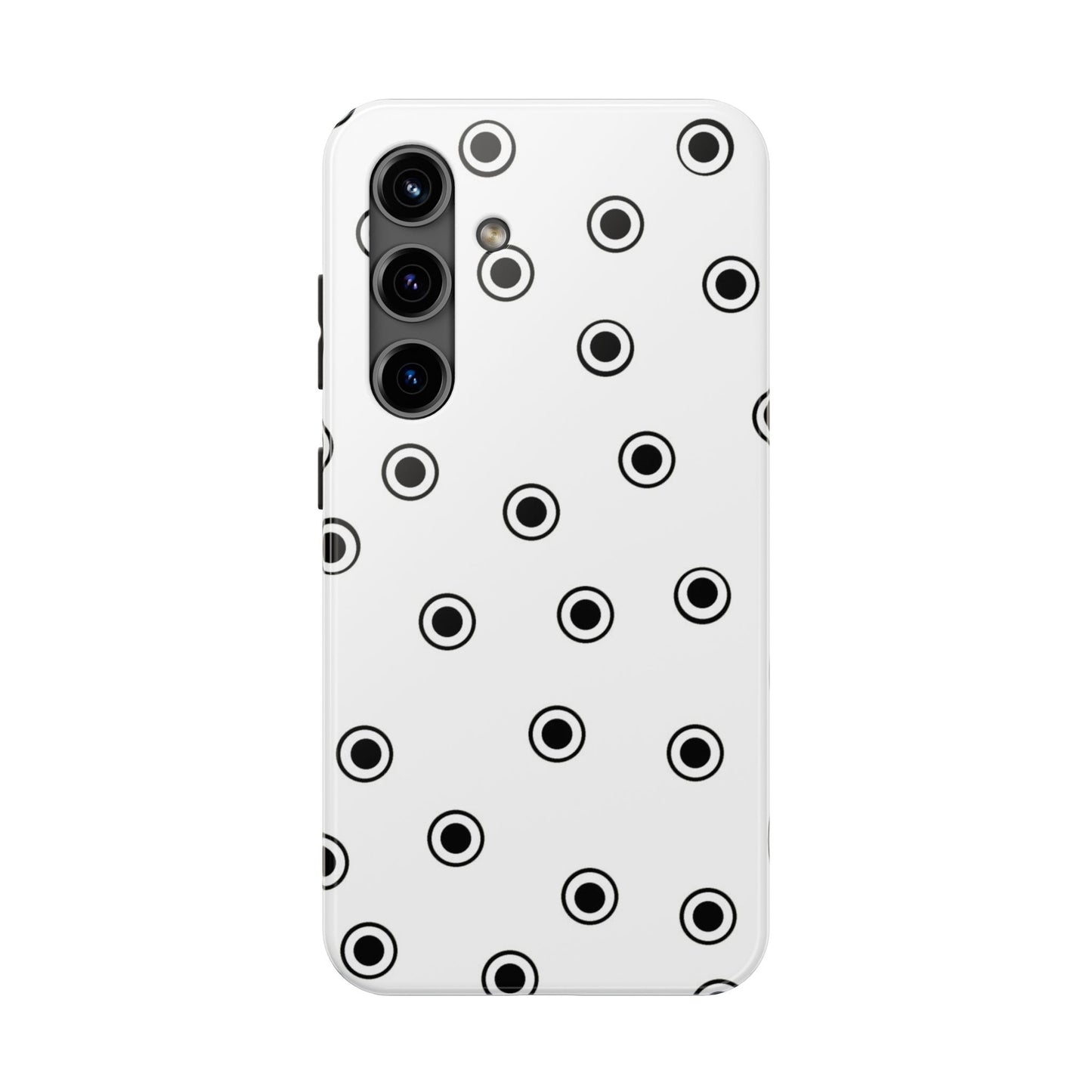 CD Dots White / Black Phone Case