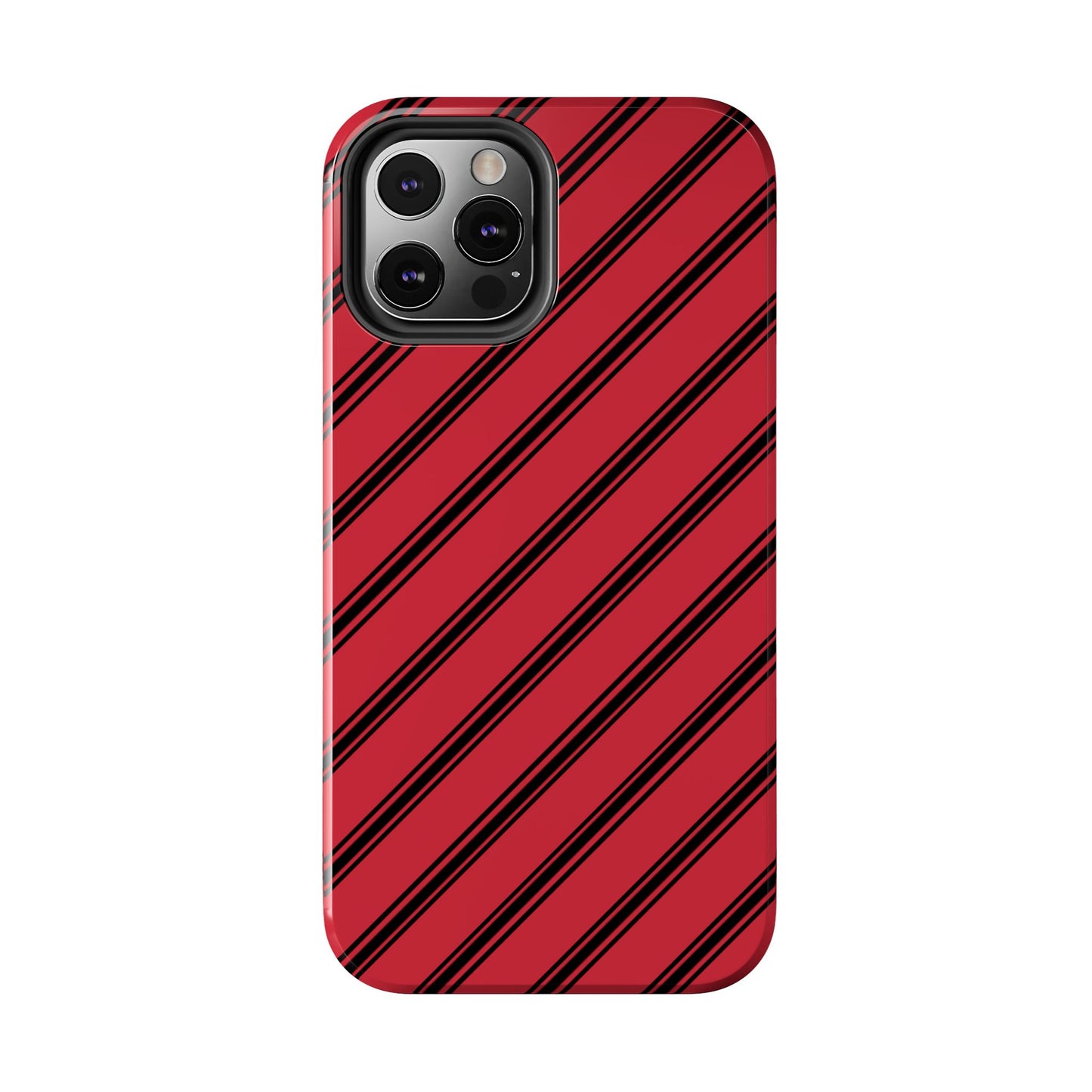 Awning Stripe Red / Black Phone Case