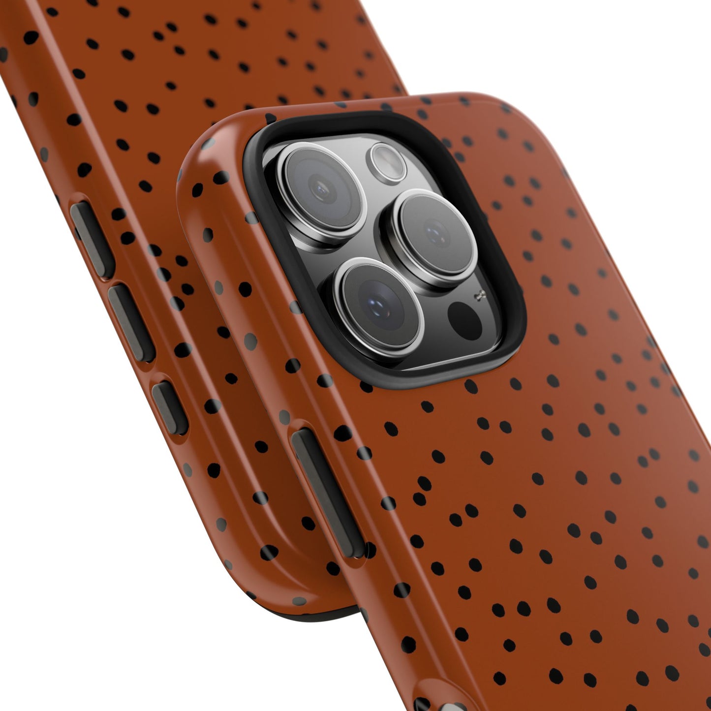 Dinky Dots Bronze / Black Phone Case