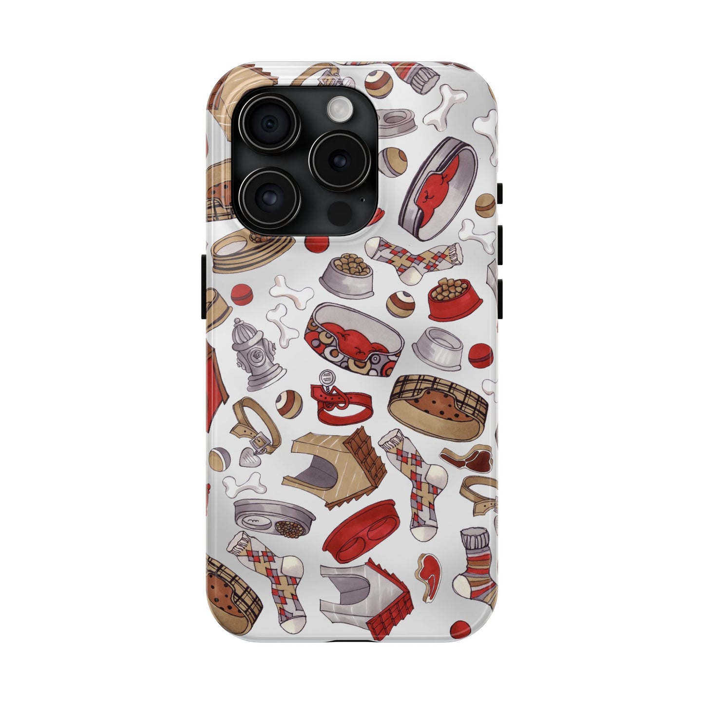 Doggie Stuff Gray Phone Case